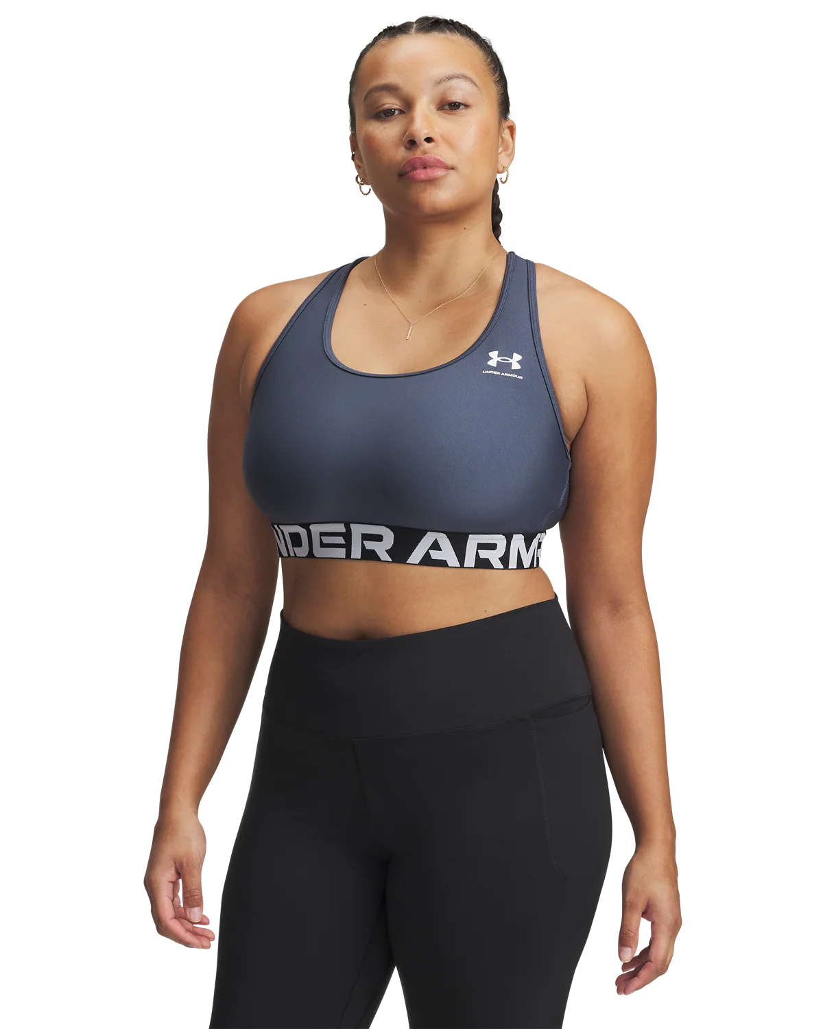 Women's HeatGear® Armour Mid Branded Sports Bra - Image 12