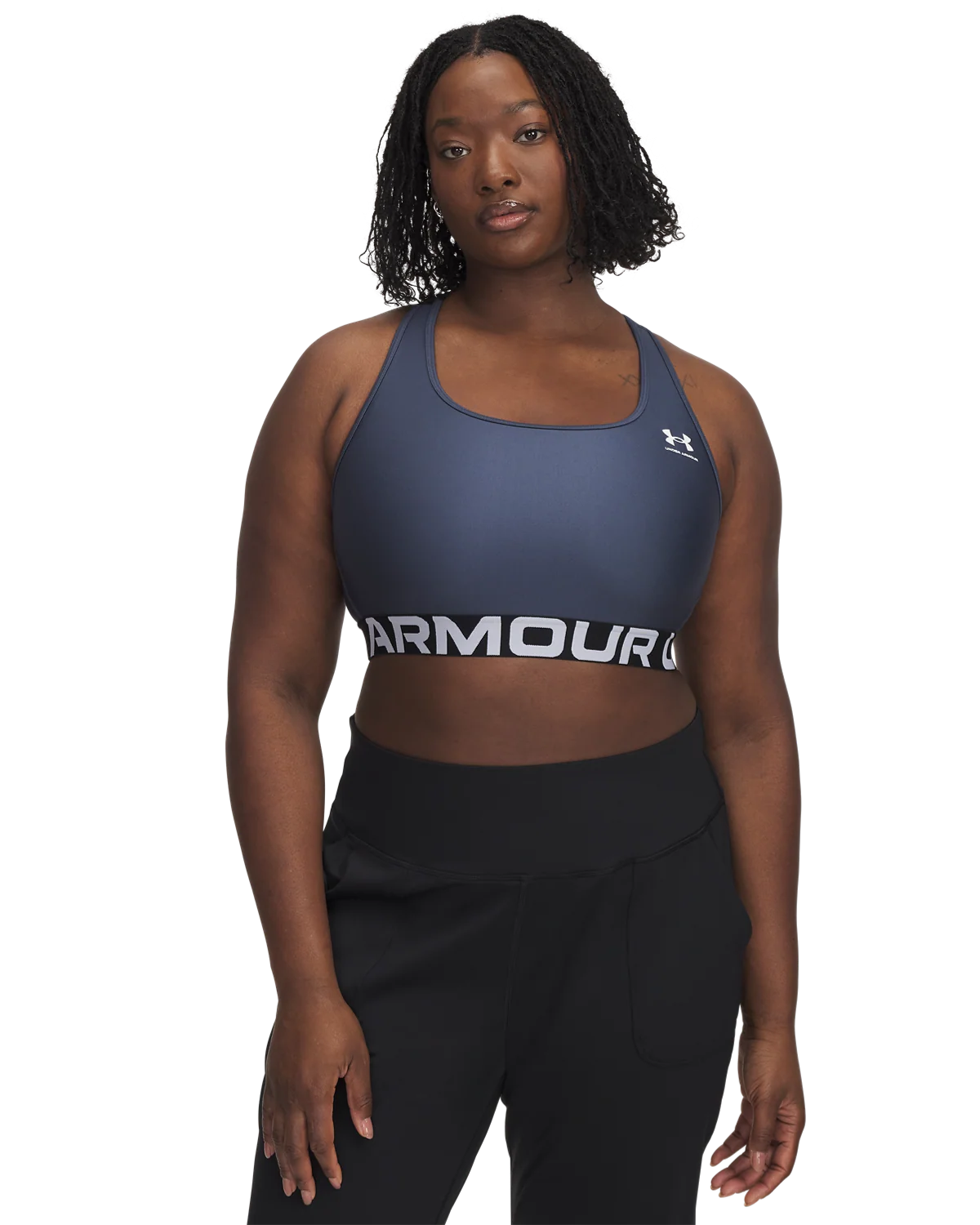 Women's HeatGear® Armour Mid Branded Sports Bra - Image 14