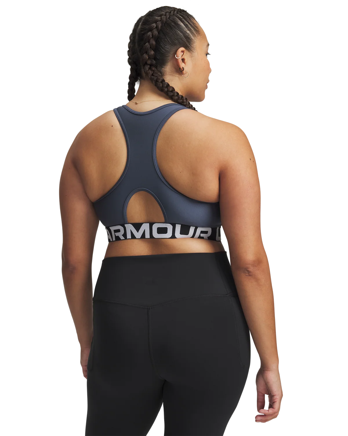 Women's HeatGear® Armour Mid Branded Sports Bra - Image 6