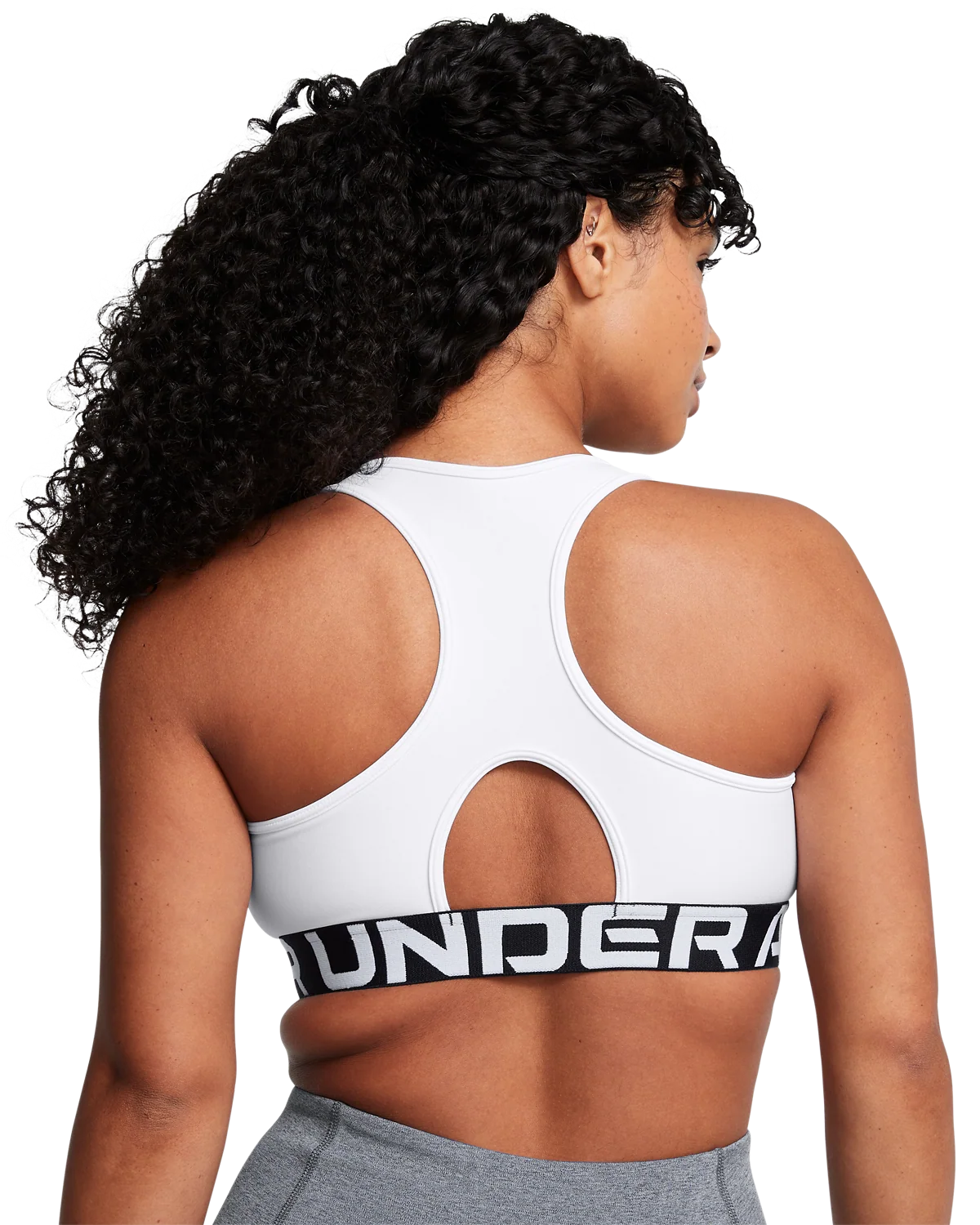 Women's HeatGear® Armour Mid Branded Sports Bra - Image 5