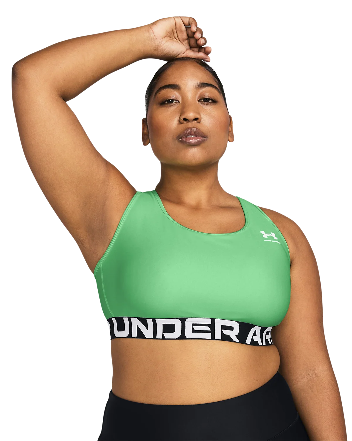 Women's HeatGear® Armour Mid Branded Sports Bra - Image 14