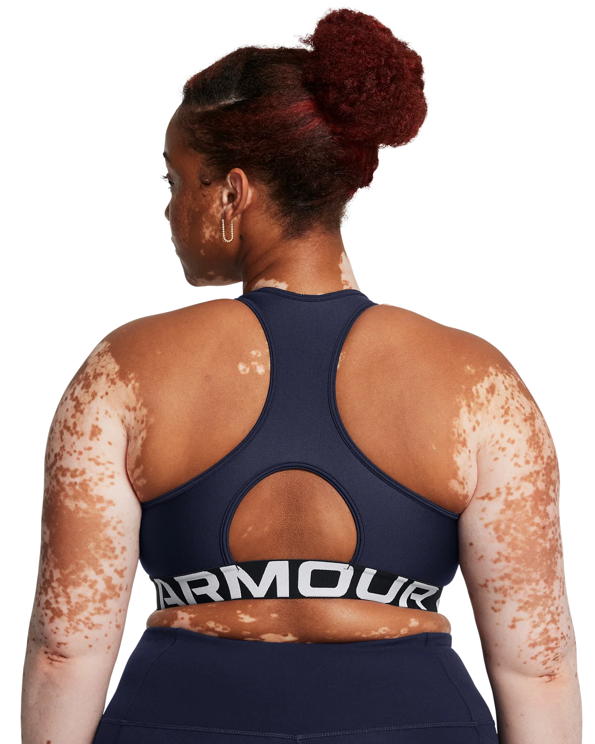 Women's HeatGear® Armour Mid Branded Sports Bra - Image 5