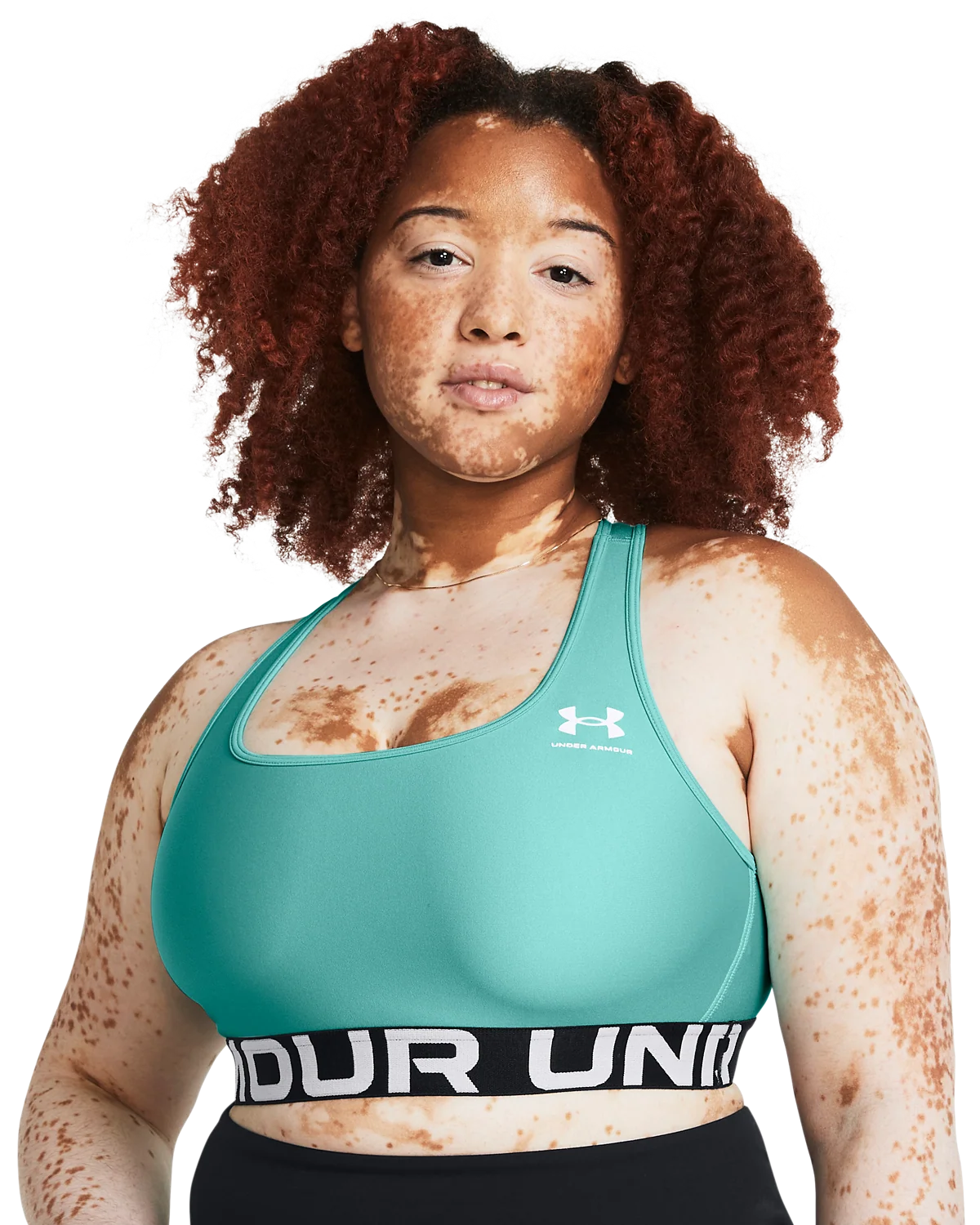 Women's HeatGear® Armour Mid Branded Sports Bra - Image 10