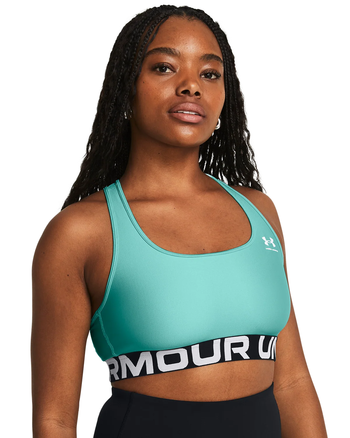 Women's HeatGear® Armour Mid Branded Sports Bra - Image 11