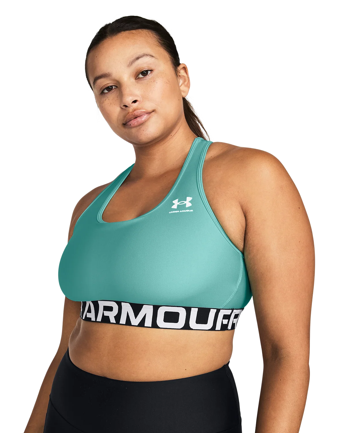 Women's HeatGear® Armour Mid Branded Sports Bra - Image 12