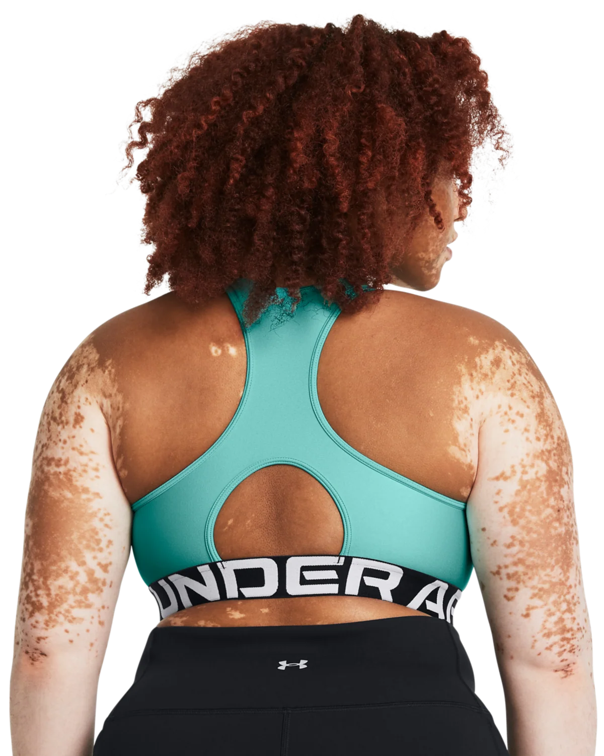 Women's HeatGear® Armour Mid Branded Sports Bra - Image 5