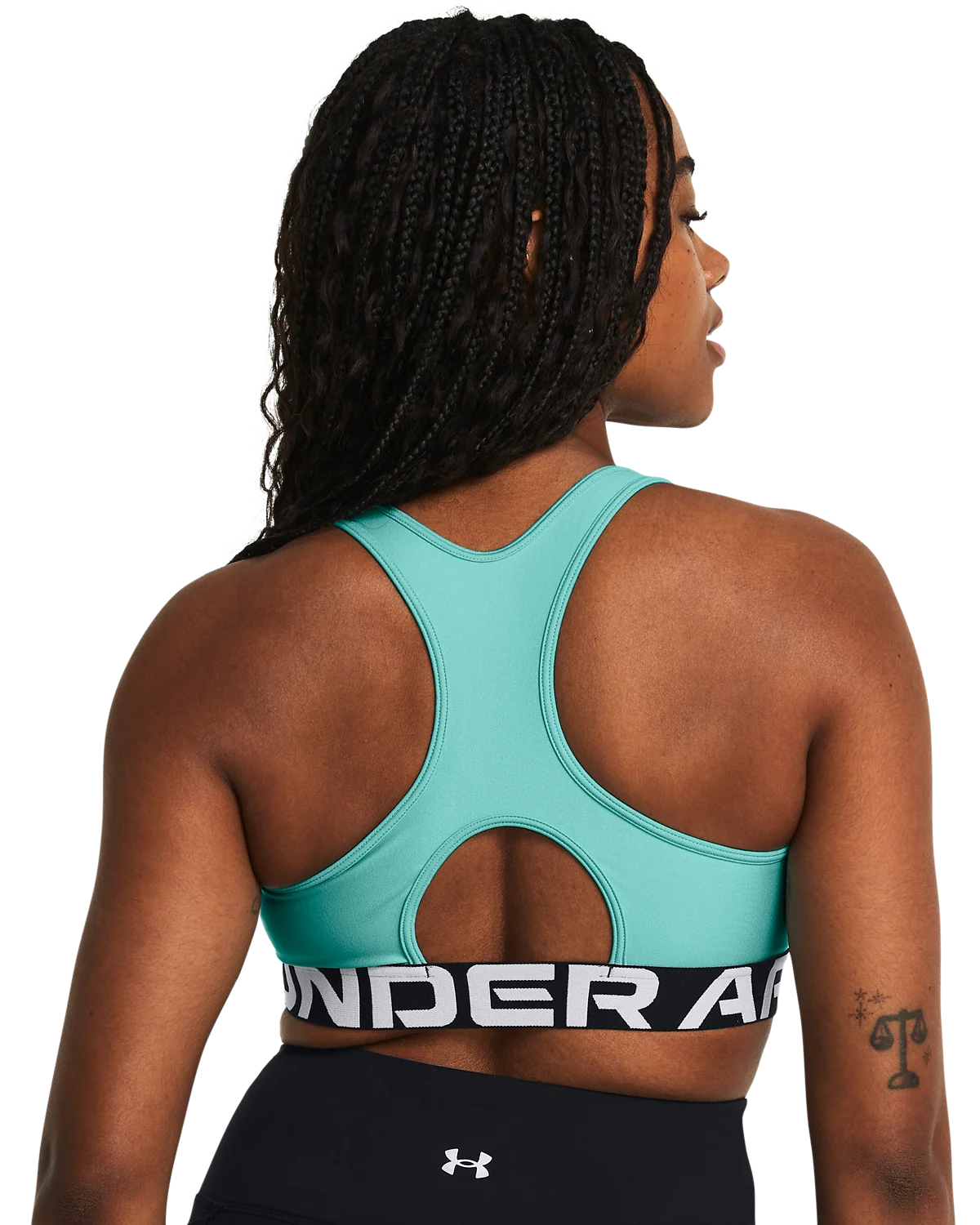 Women's HeatGear® Armour Mid Branded Sports Bra - Image 6