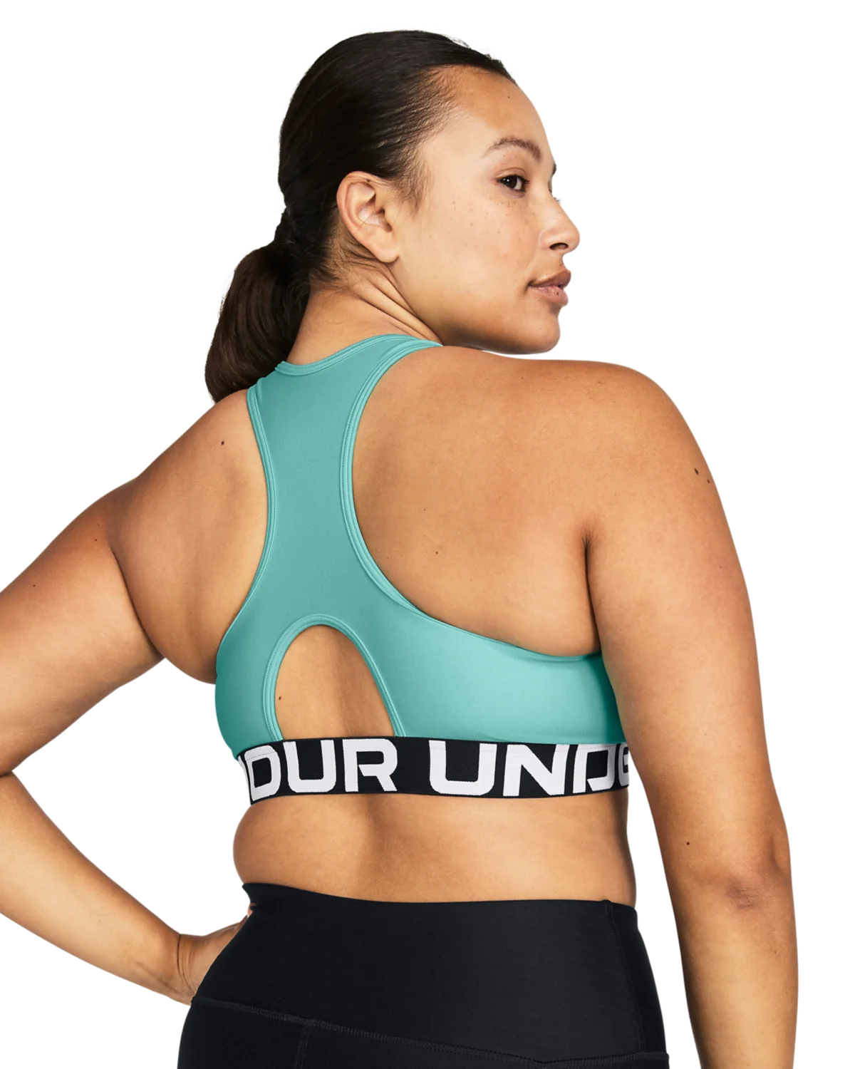 Women's HeatGear® Armour Mid Branded Sports Bra - Image 7
