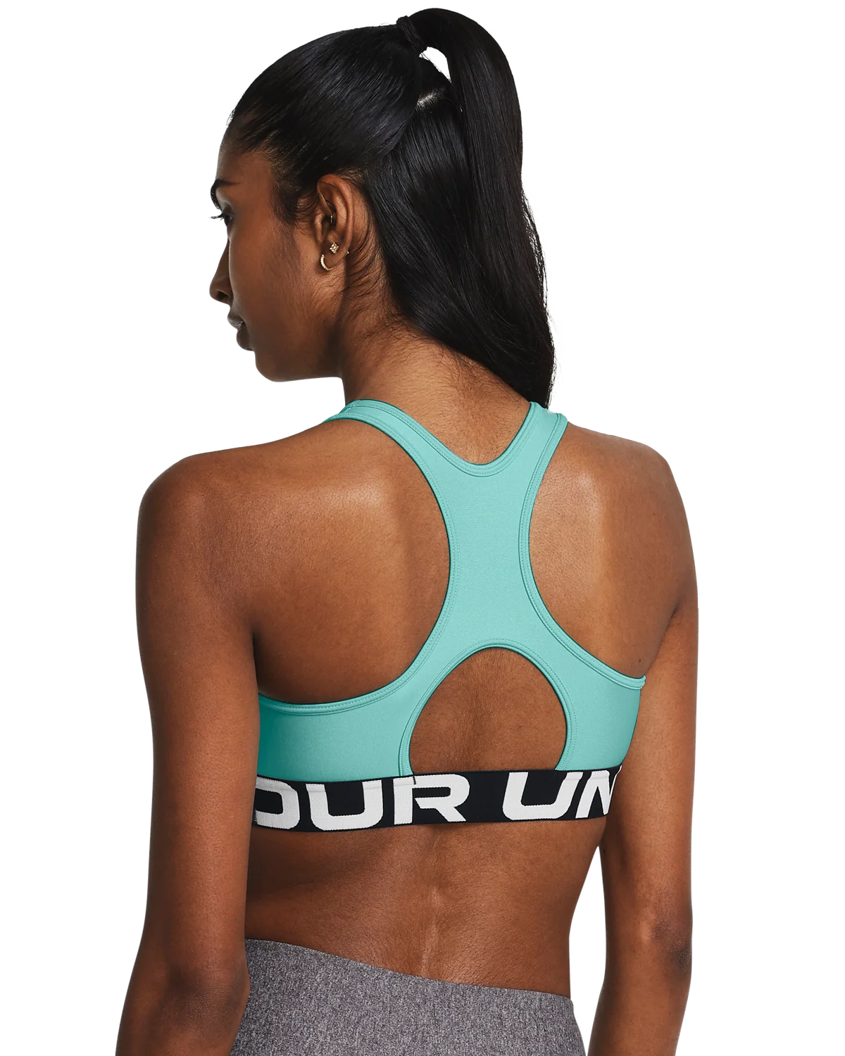 Women's HeatGear® Armour Mid Branded Sports Bra - Image 8