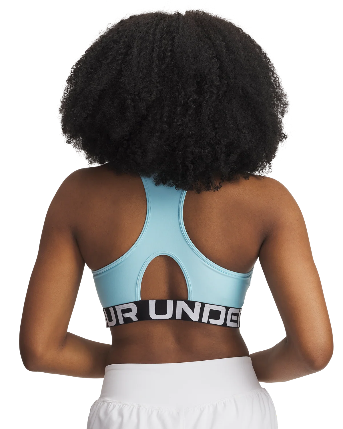 Women's HeatGear® Armour Mid Branded Sports Bra - Image 3