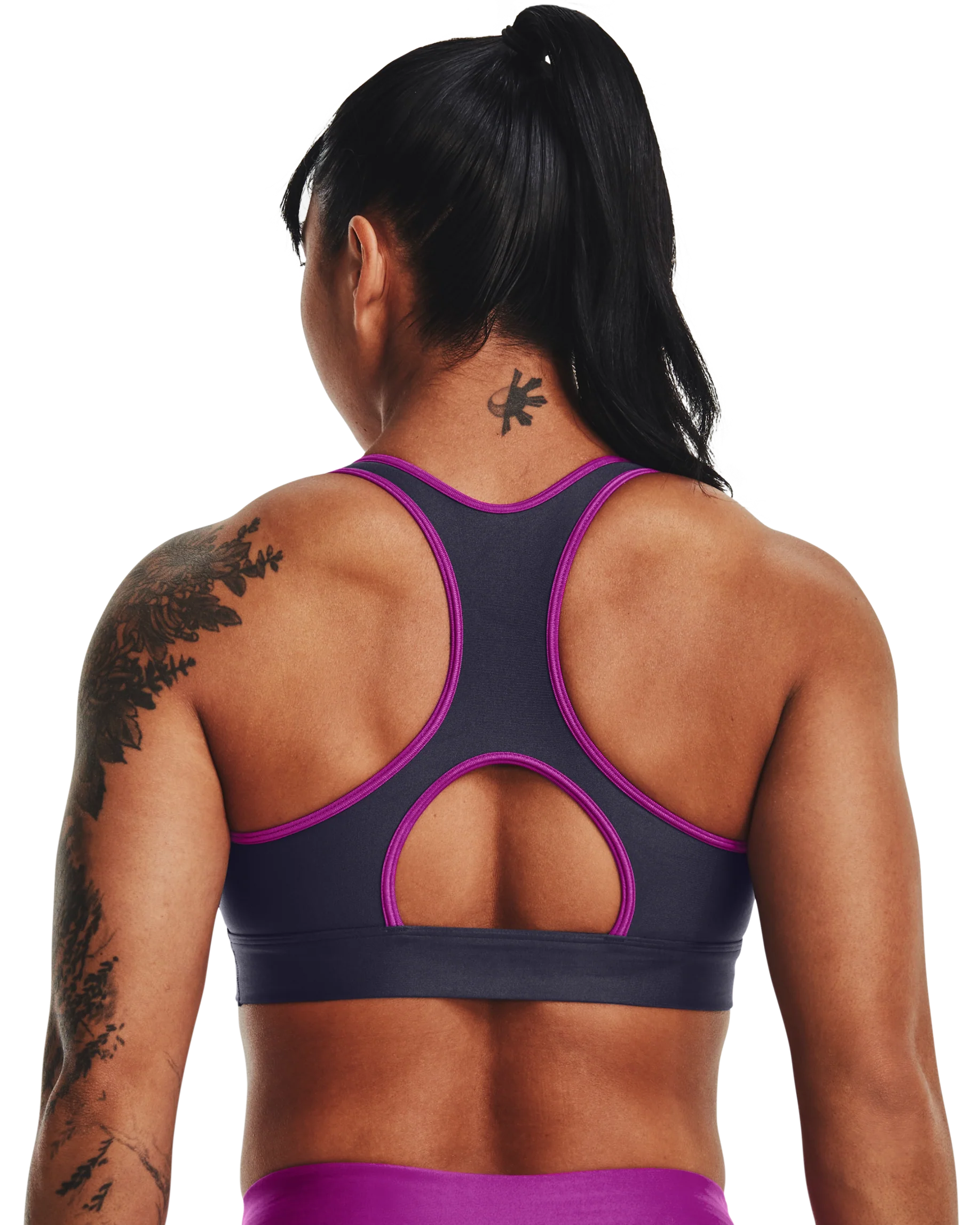 Women's HeatGear® Armour Mid Padless Sports Bra - Image 2