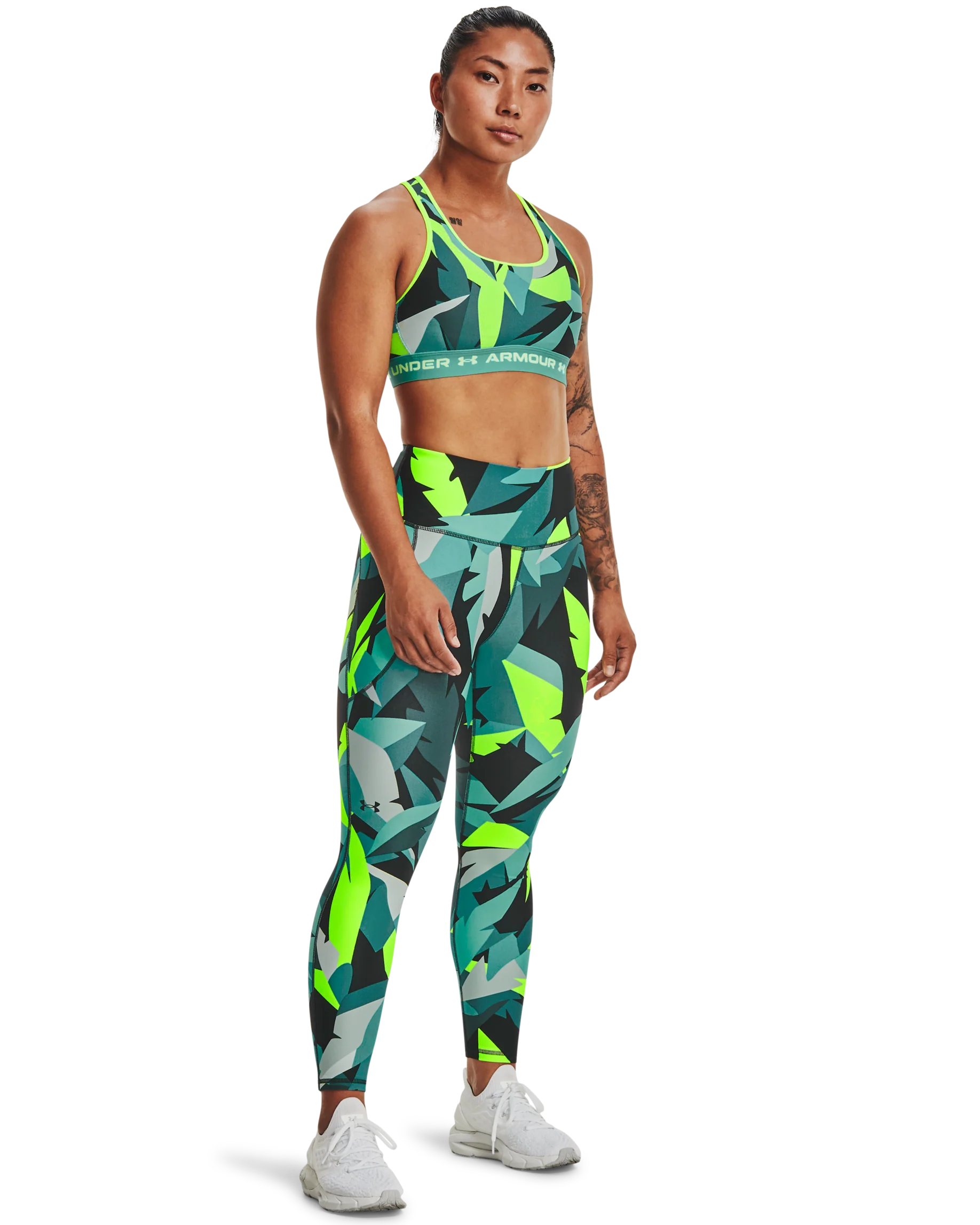 Women's HeatGear® Armour Printed Ankle Leggings - Image 3