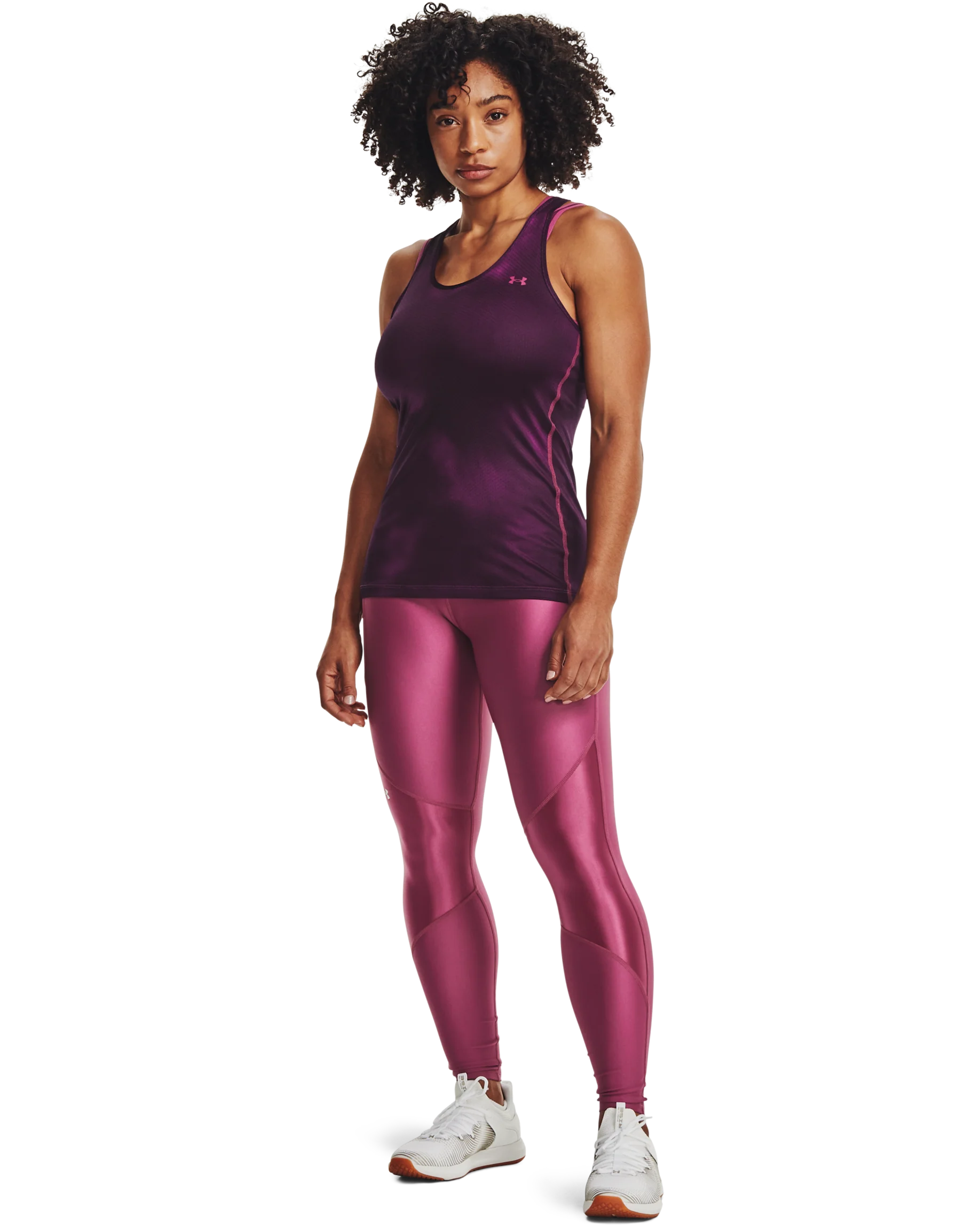 Women's HeatGear® Armour Shine Full-Length Leggings - Image 3