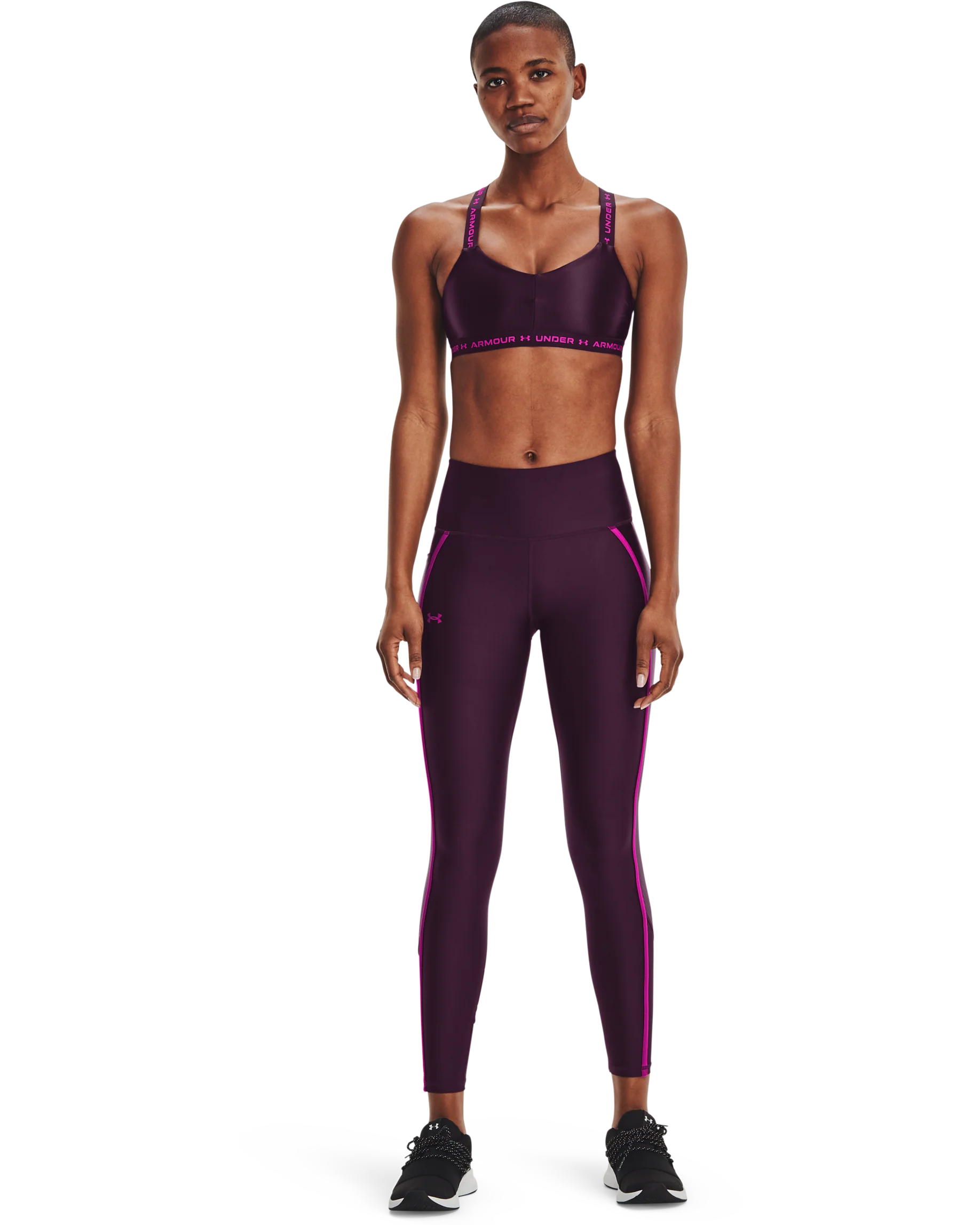 Women's HeatGear® Armour Shine Mesh Full-Length Leggings - Image 3