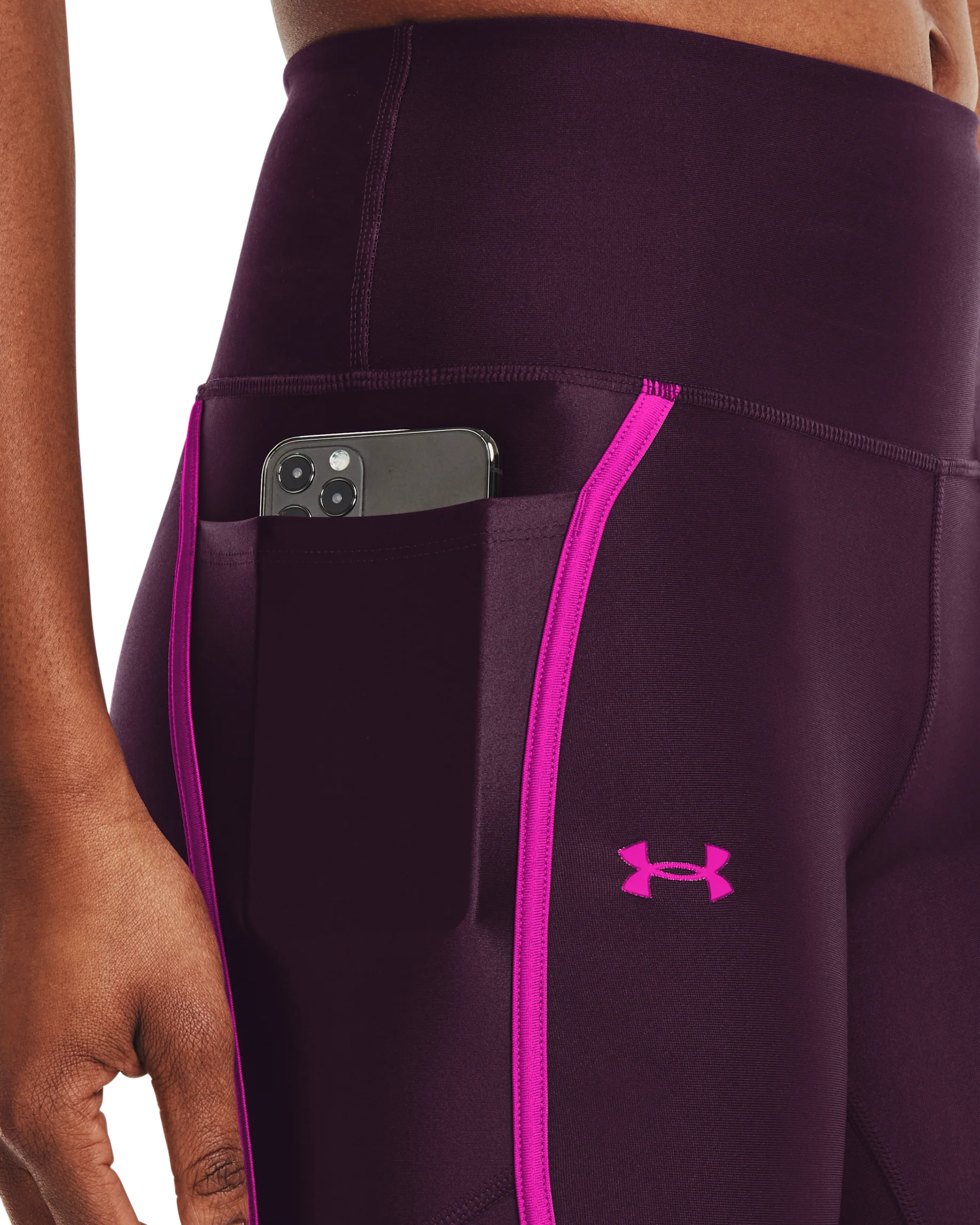 Women's HeatGear® Armour Shine Mesh Full-Length Leggings - Image 6