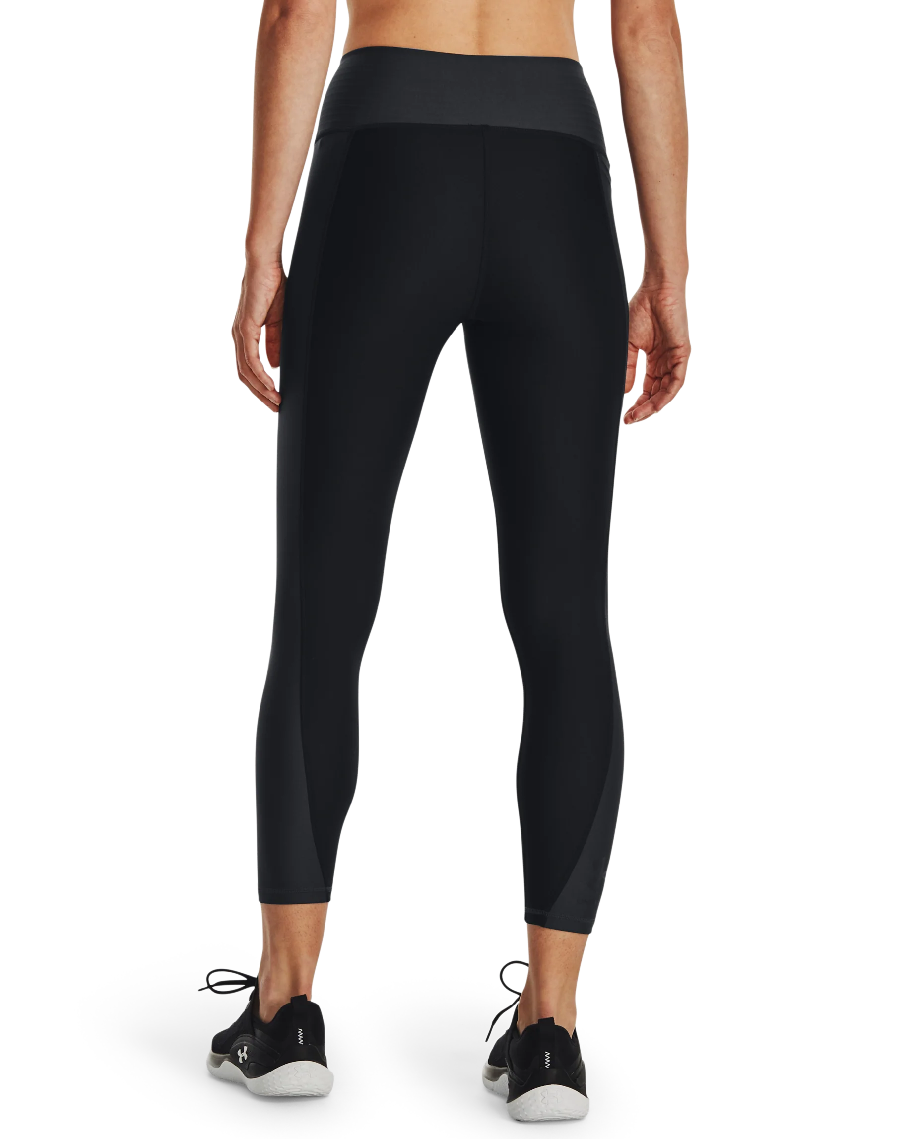 Women's HeatGear® No-Slip Waistband Blocked Ankle Leggings - Image 2