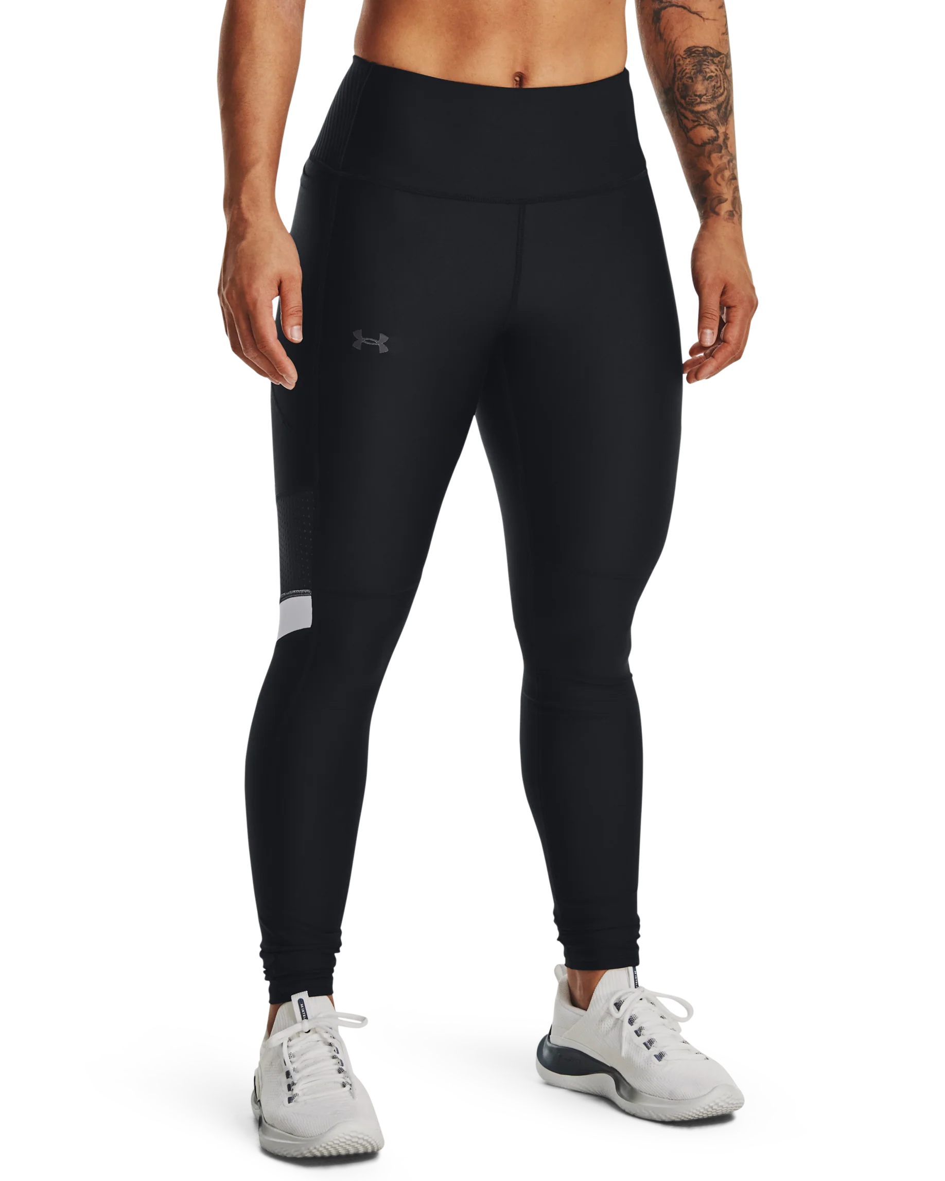 Women's HeatGear® No-Slip Waistband Mesh Panel Leggings