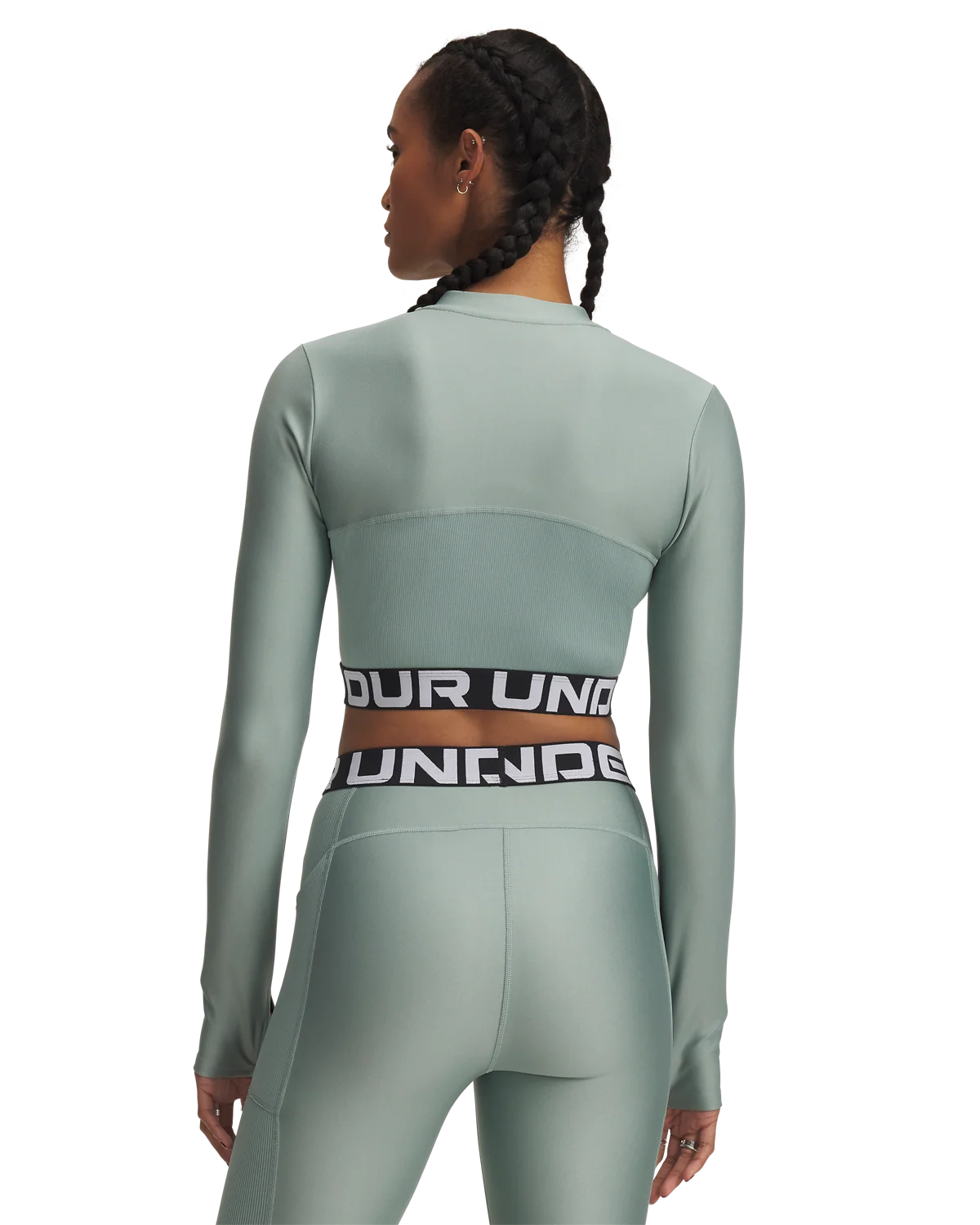 Women's HeatGear® Rib ¼ Zip Long Sleeve - Image 2