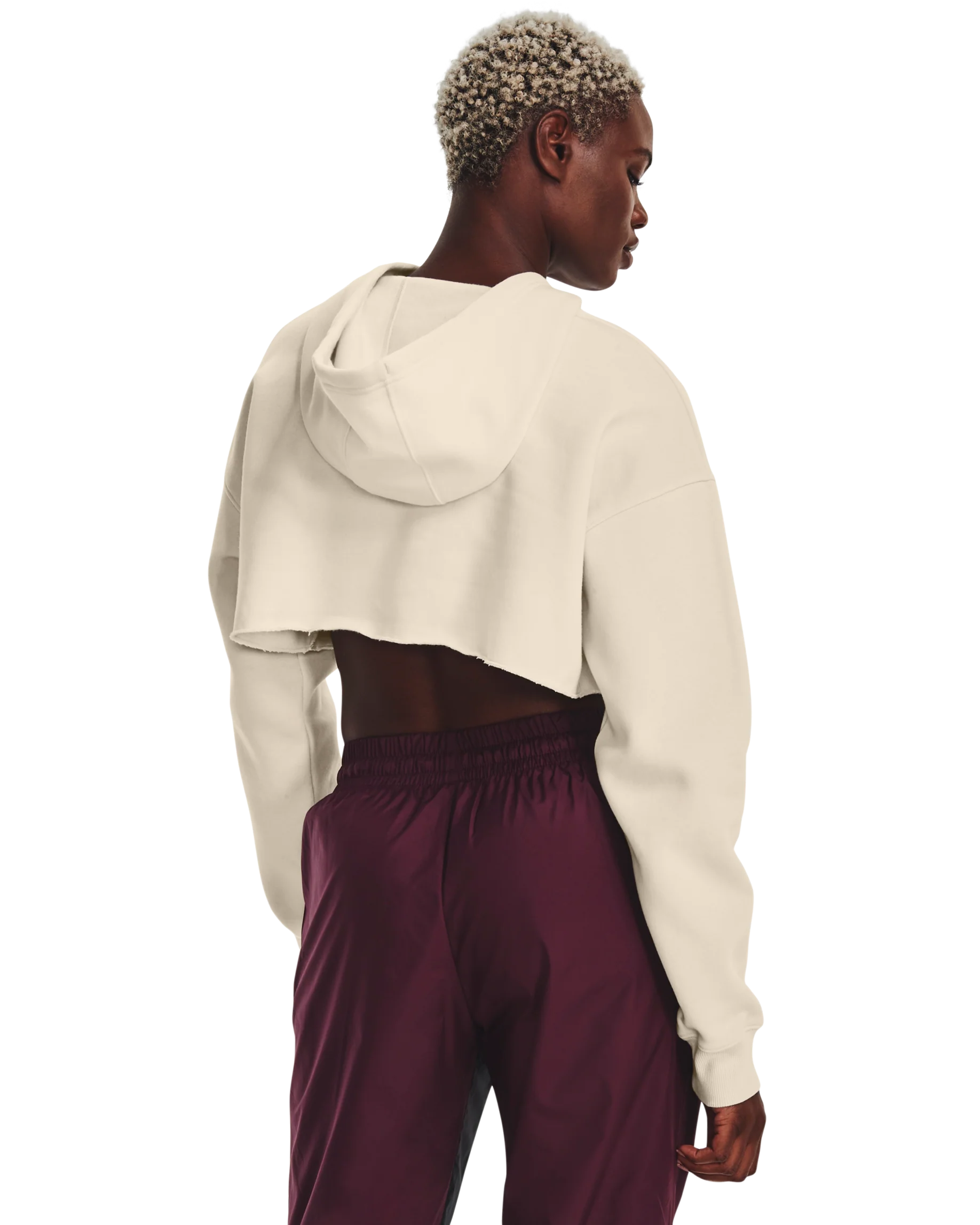 Women's Project Rock Crop Fleece Hoodie - Image 2
