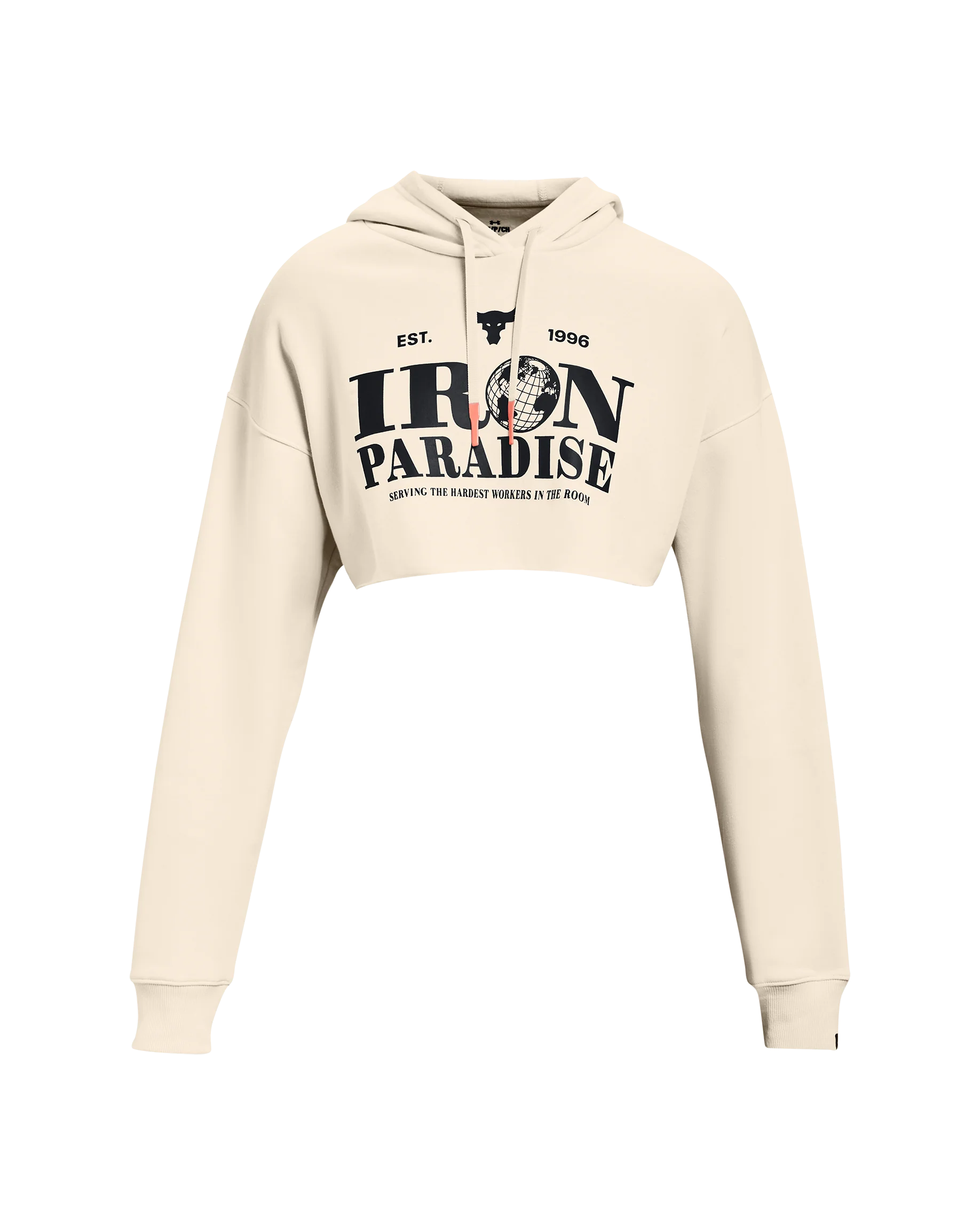 Women's Project Rock Crop Fleece Hoodie - Image 4