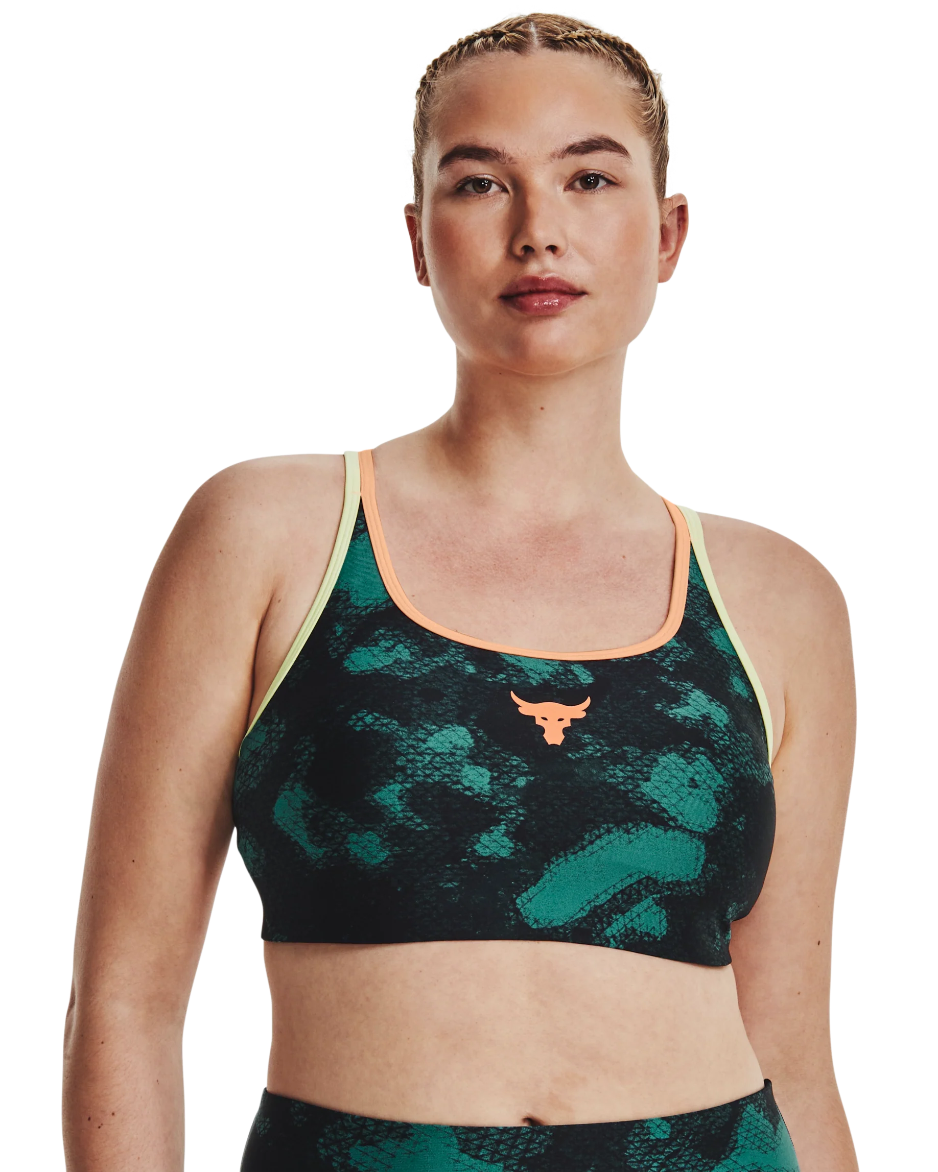 Women's Project Rock Crossback Family Printed Sports Bra - Image 13