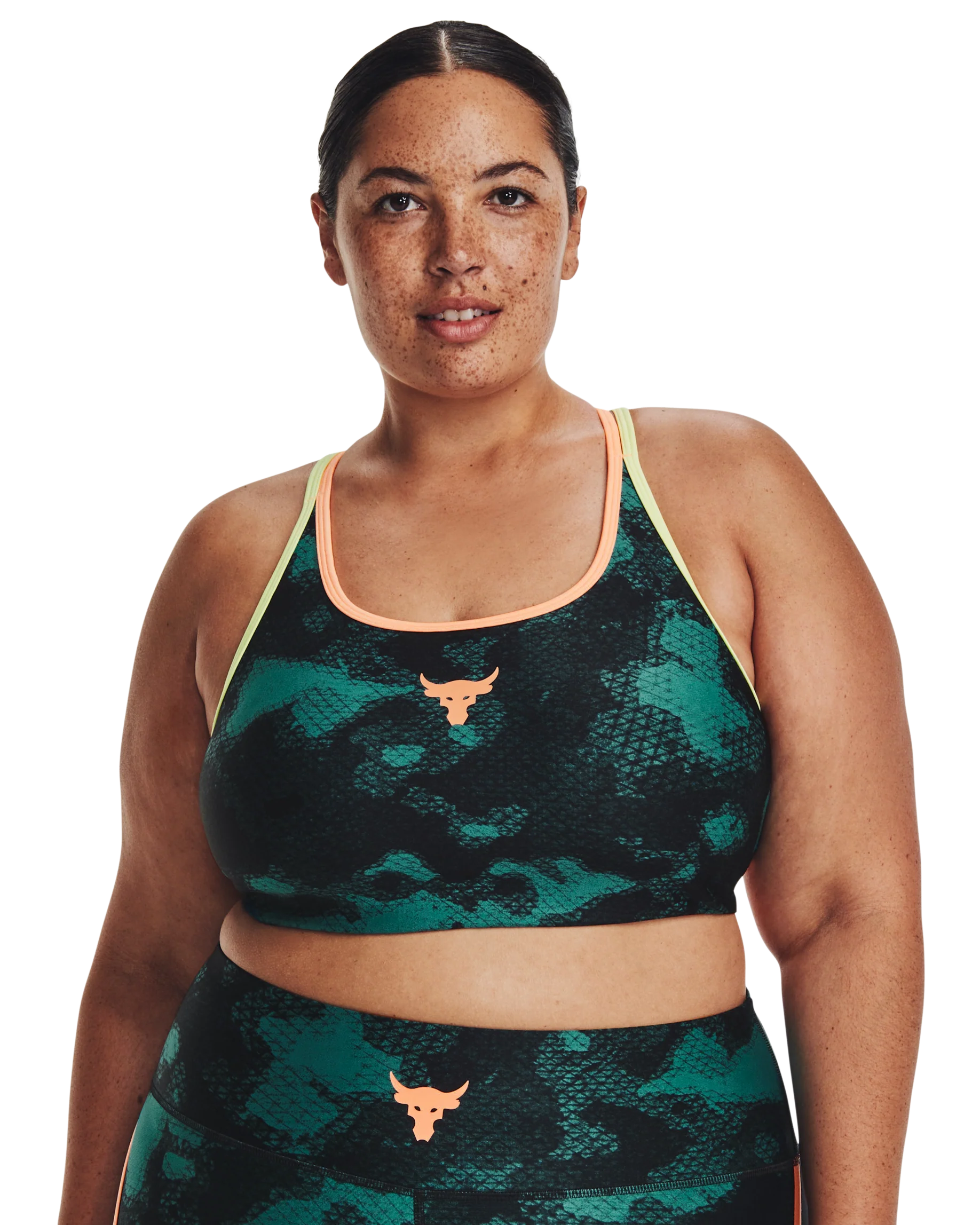 Women's Project Rock Crossback Family Printed Sports Bra - Image 15
