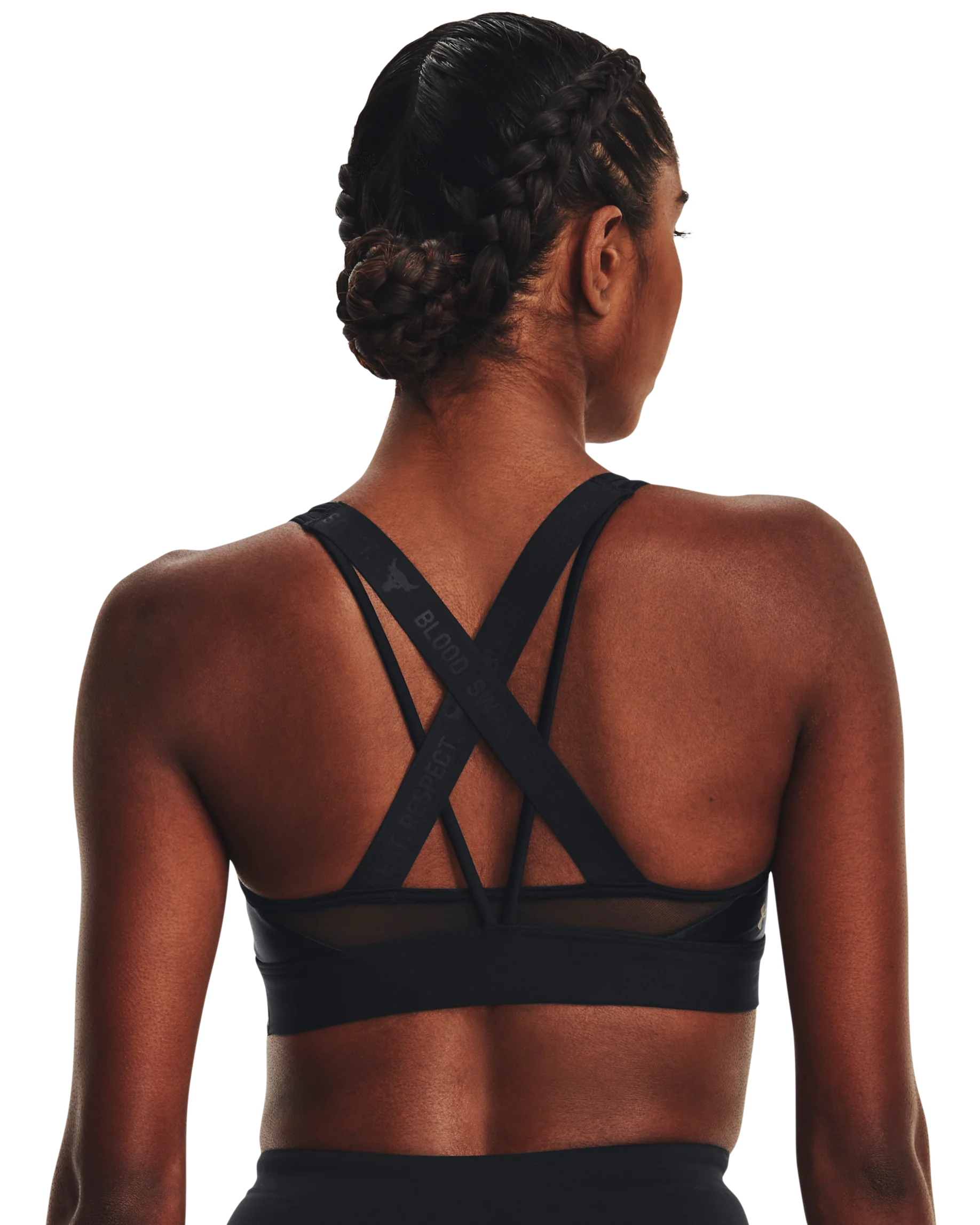 Women's Project Rock Crossback Mid Sports Bra - Image 6