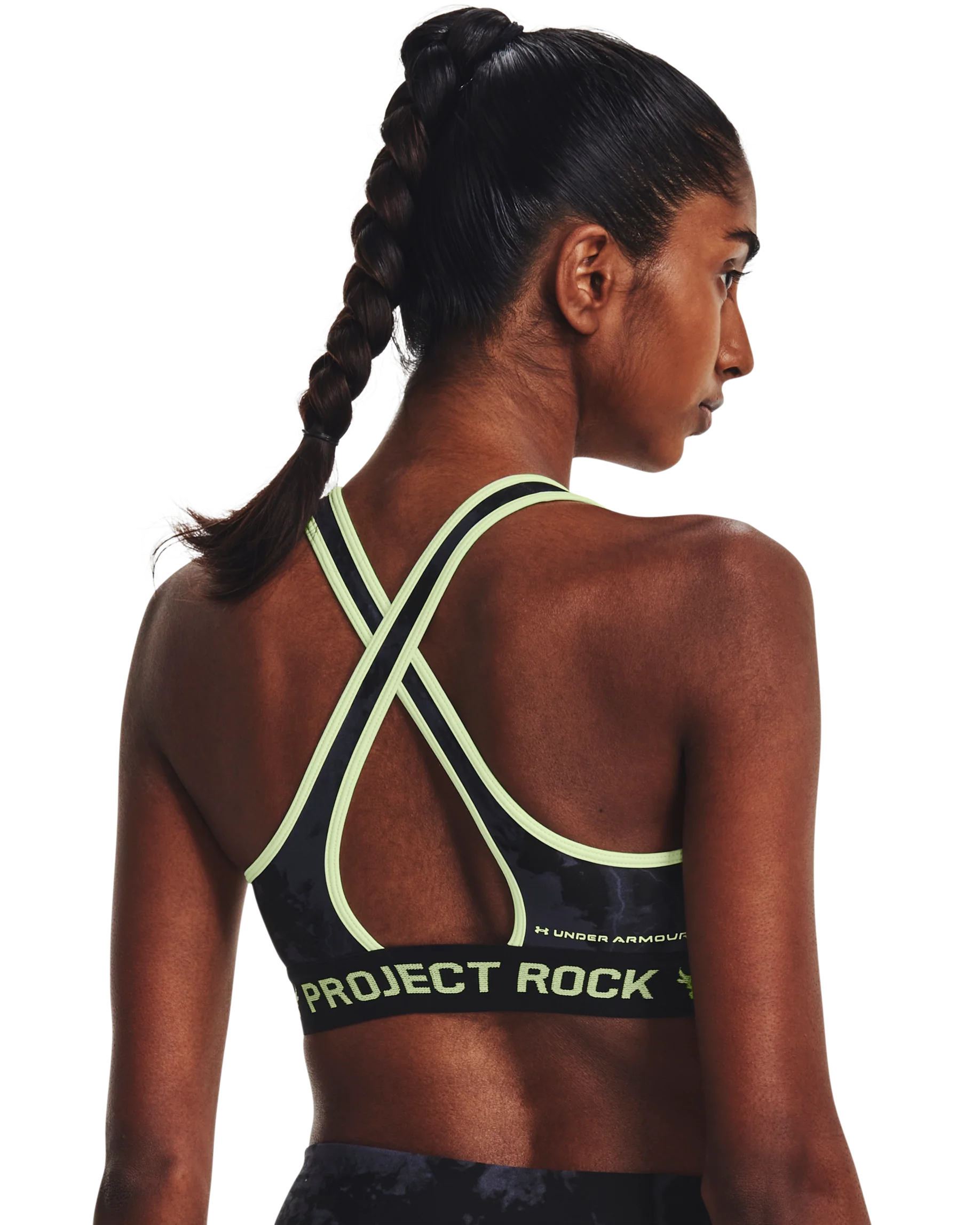 Women's Project Rock Crossback Printed Sports Bra - Image 9