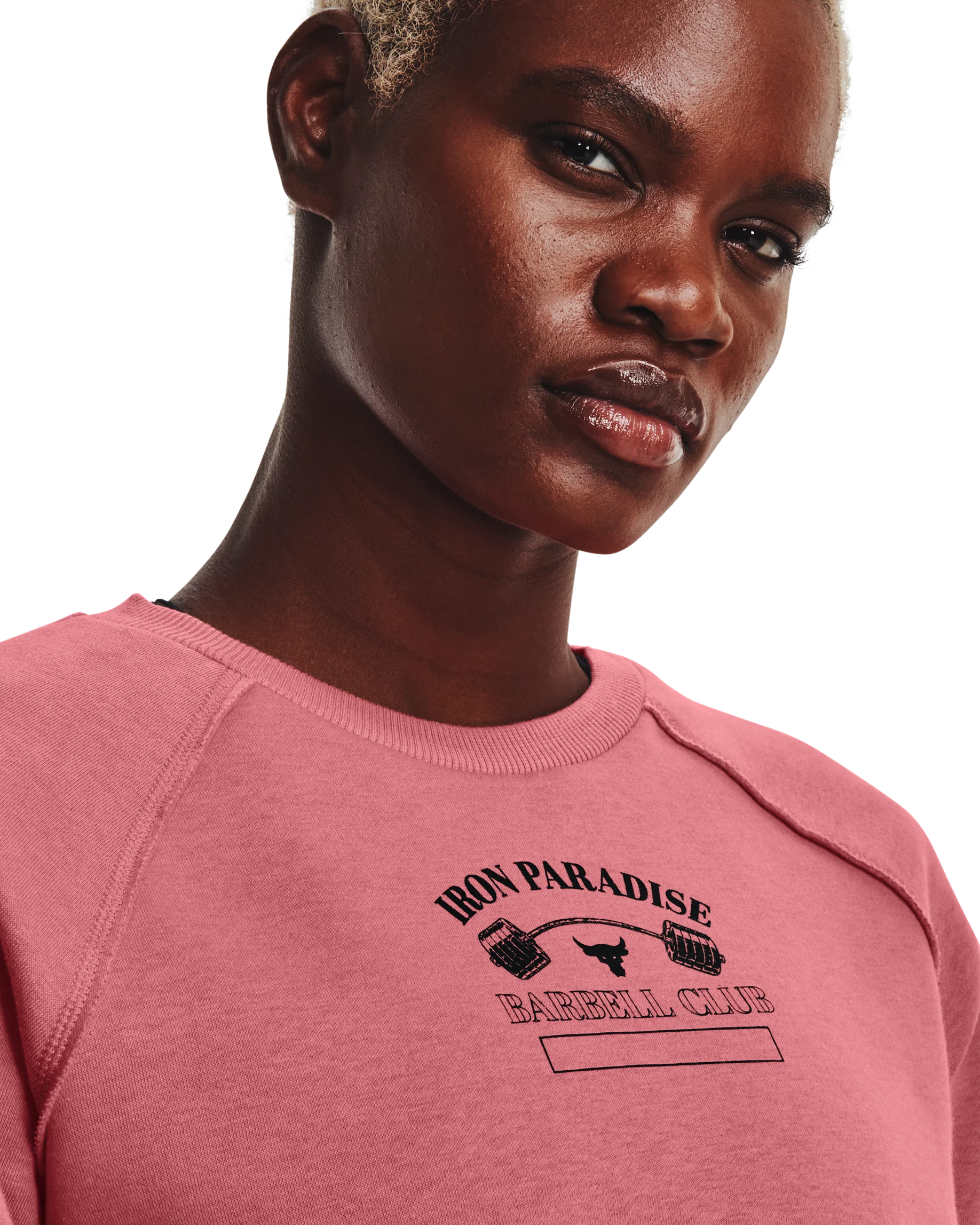 Women's Project Rock Home Gym Fleece Crew - Image 5
