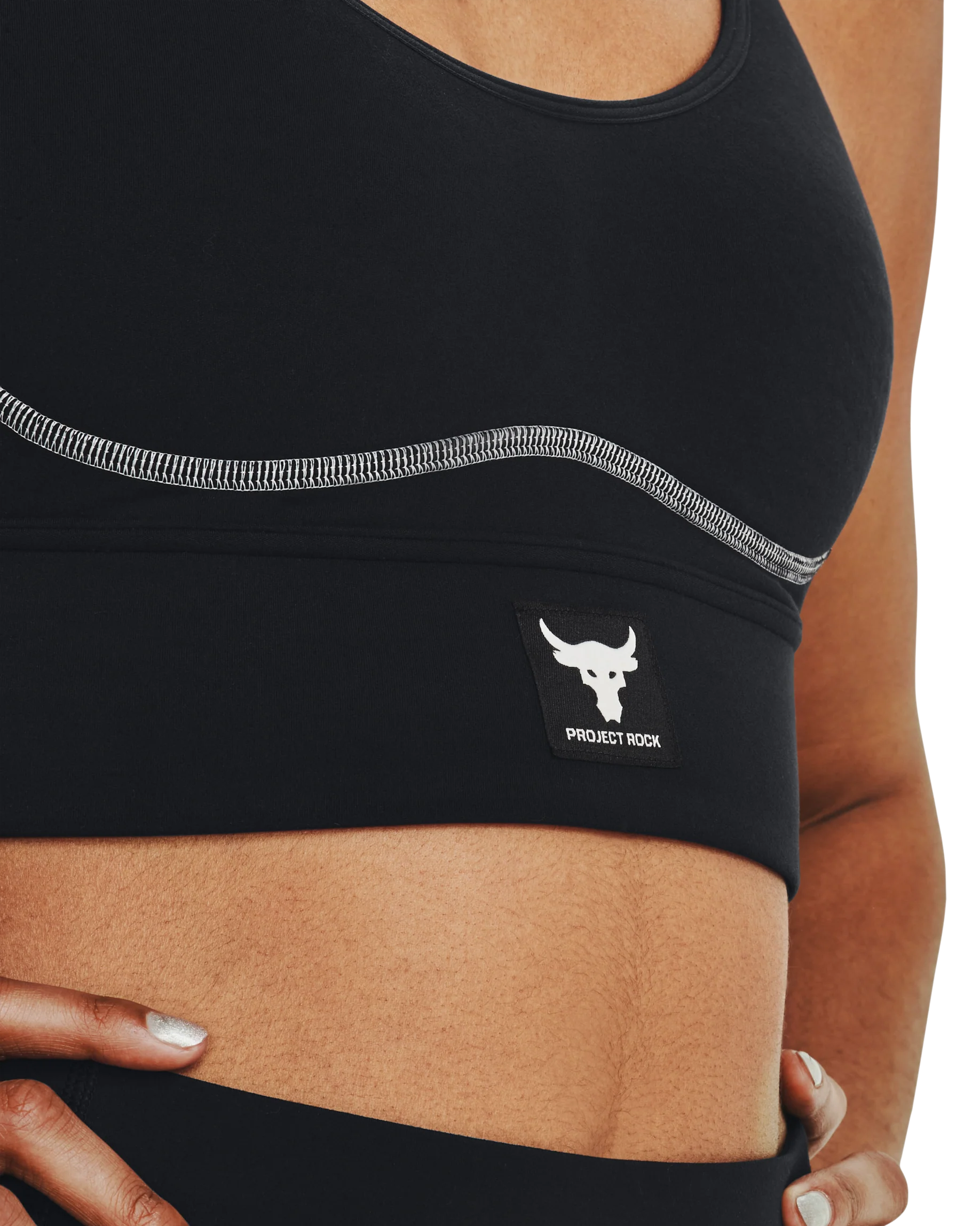 Women's Project Rock Infinity Mid Sports Bra - Image 15