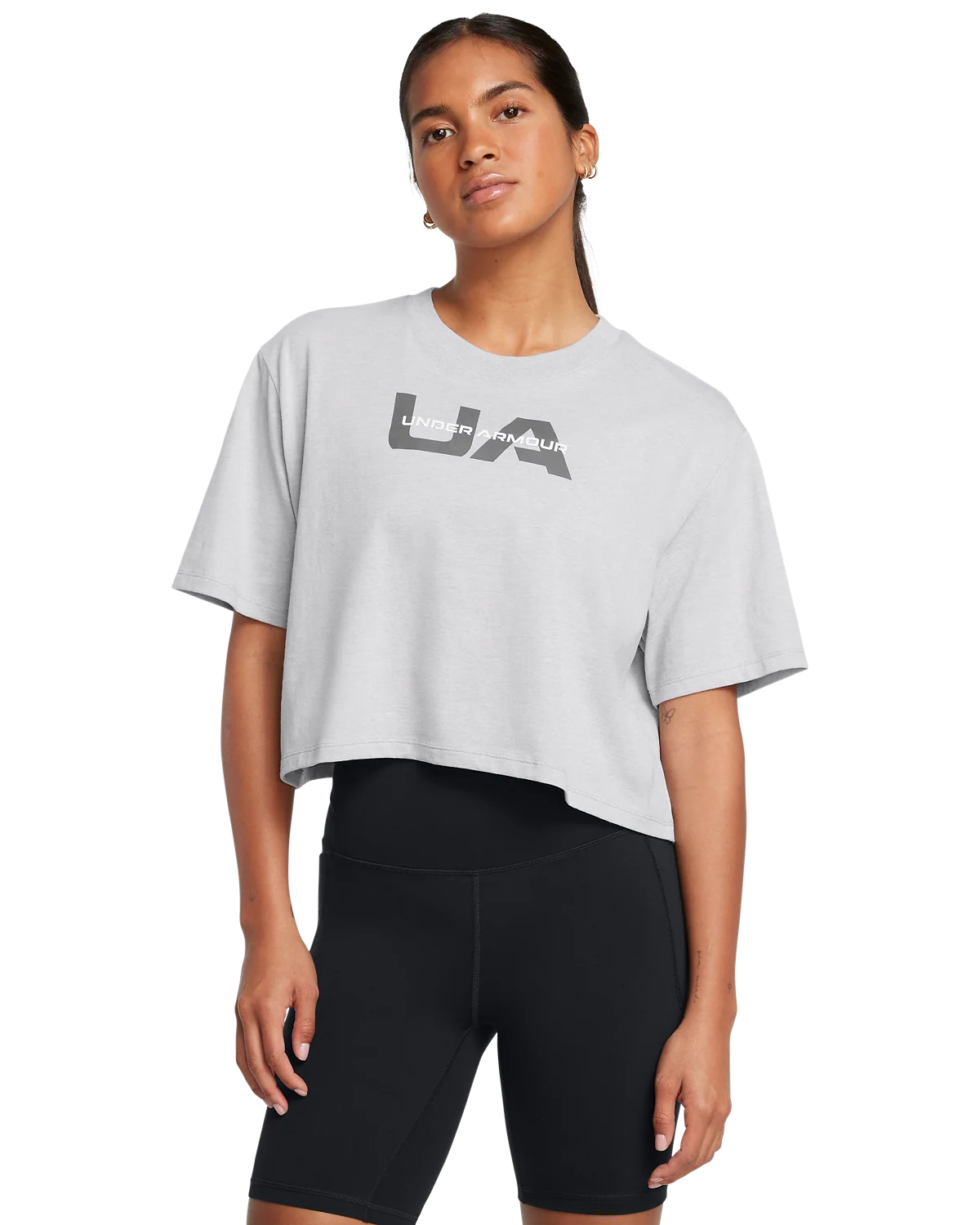 Women's UA Boxy Crop Branded Short Sleeve