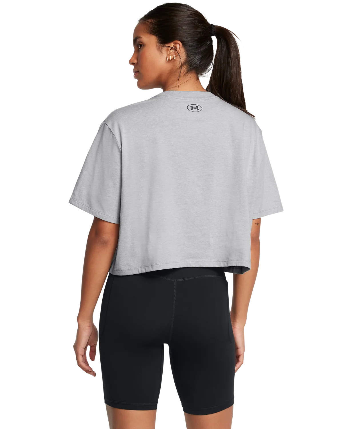 Women's UA Boxy Crop Branded Short Sleeve - Image 2
