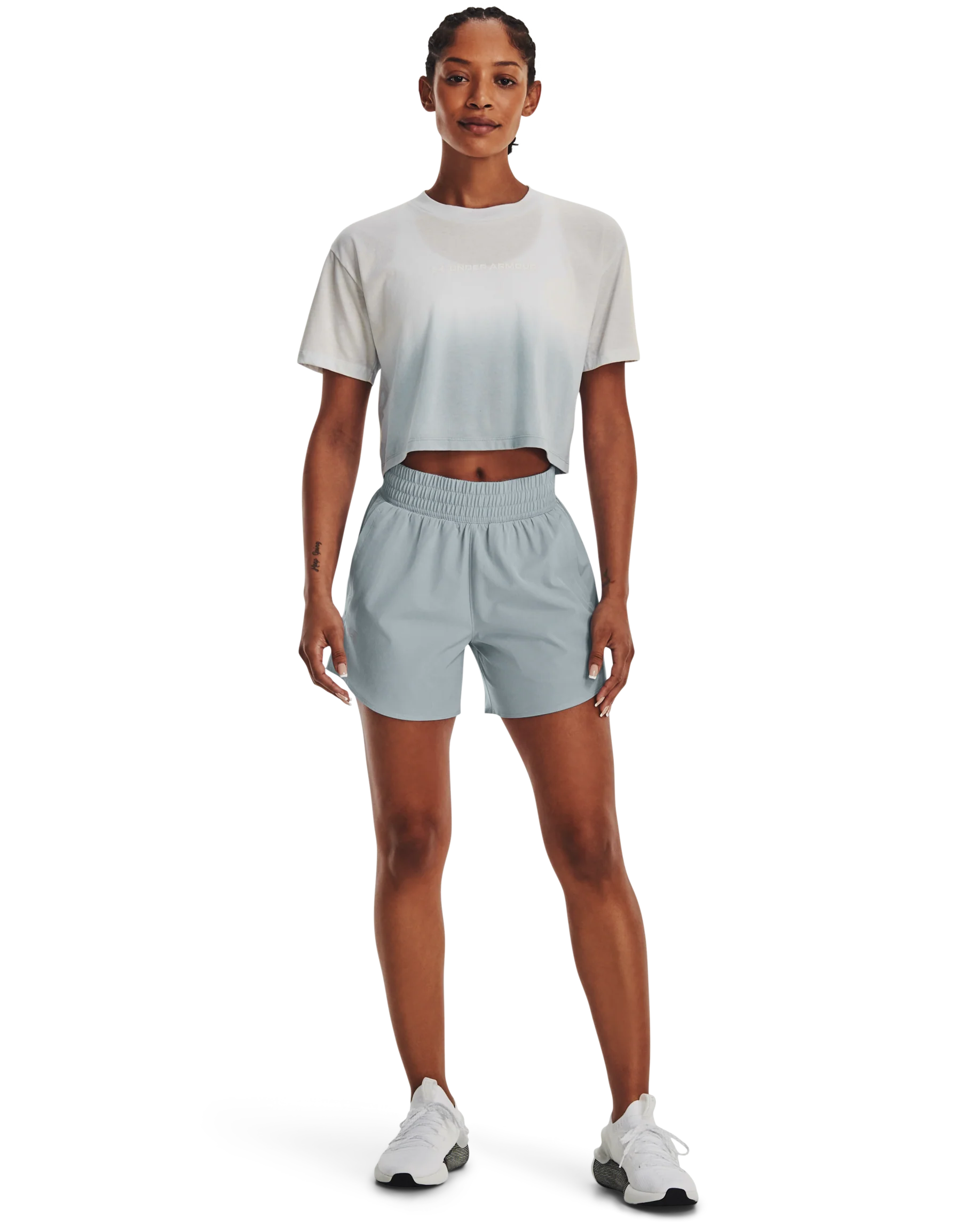 Women's UA Branded Dip Dye Crop Short Sleeve - Image 4