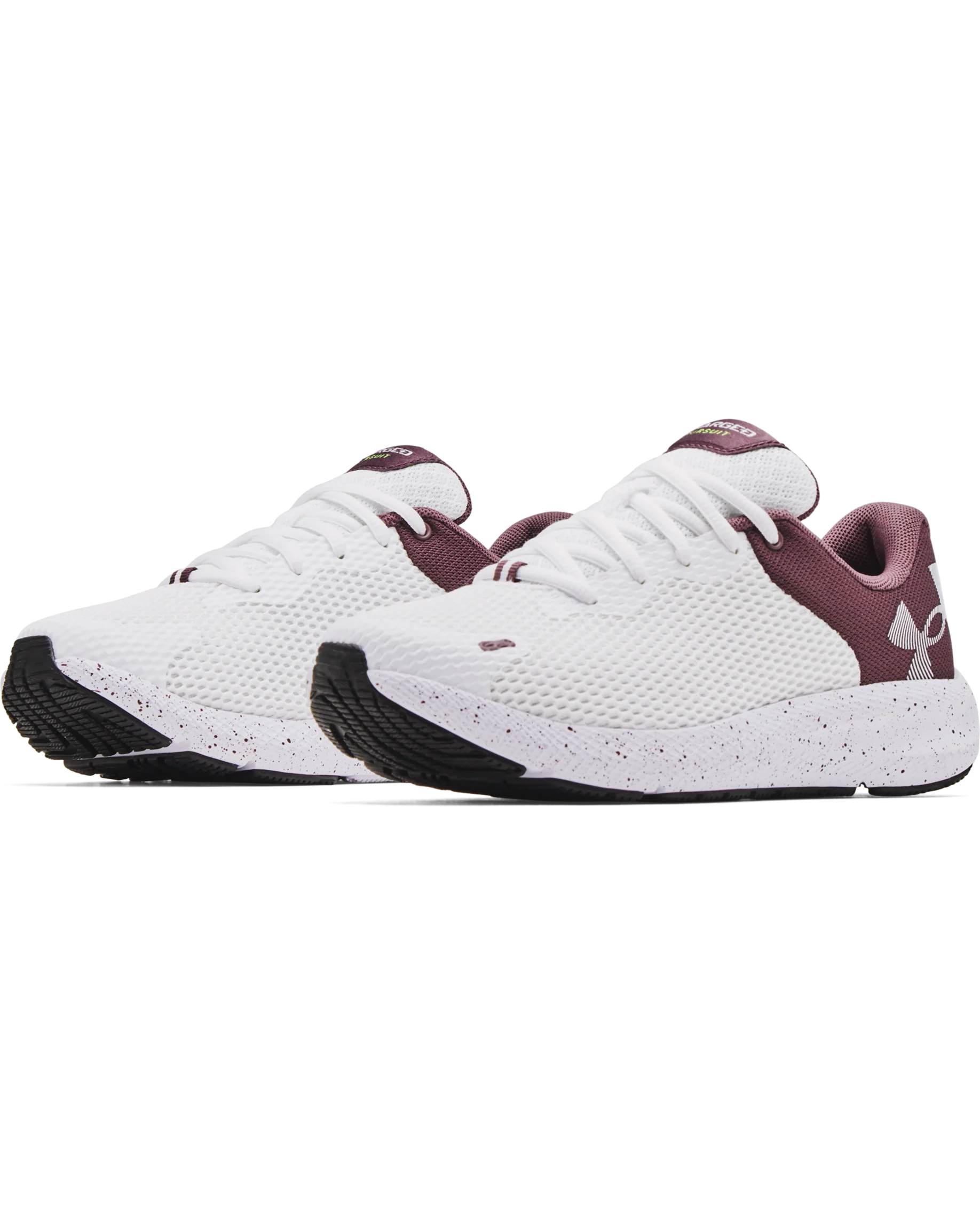 Women's UA Charged Pursuit 2 Big Logo Speckle Running Shoes - Image 3