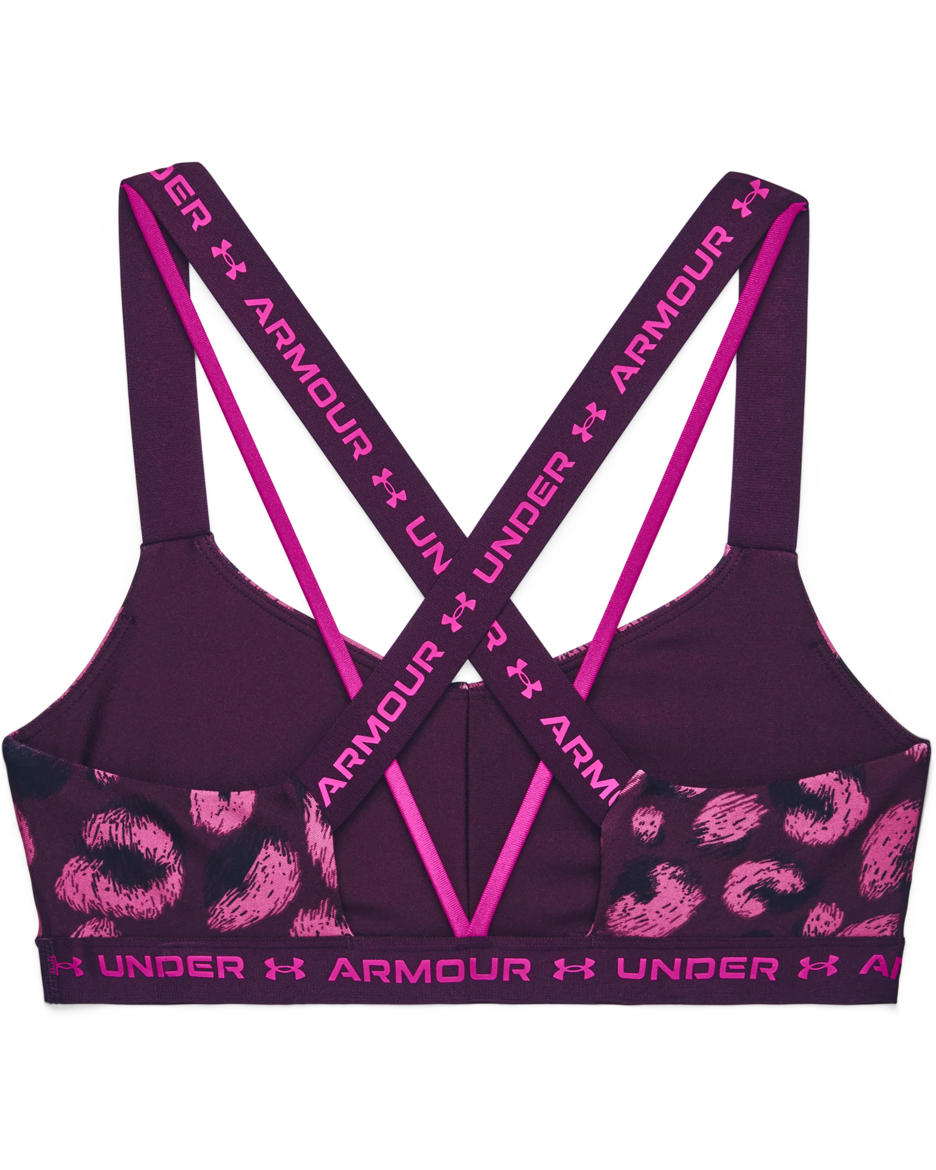 Women's UA Crossback Low Print Sports Bra - Image 9