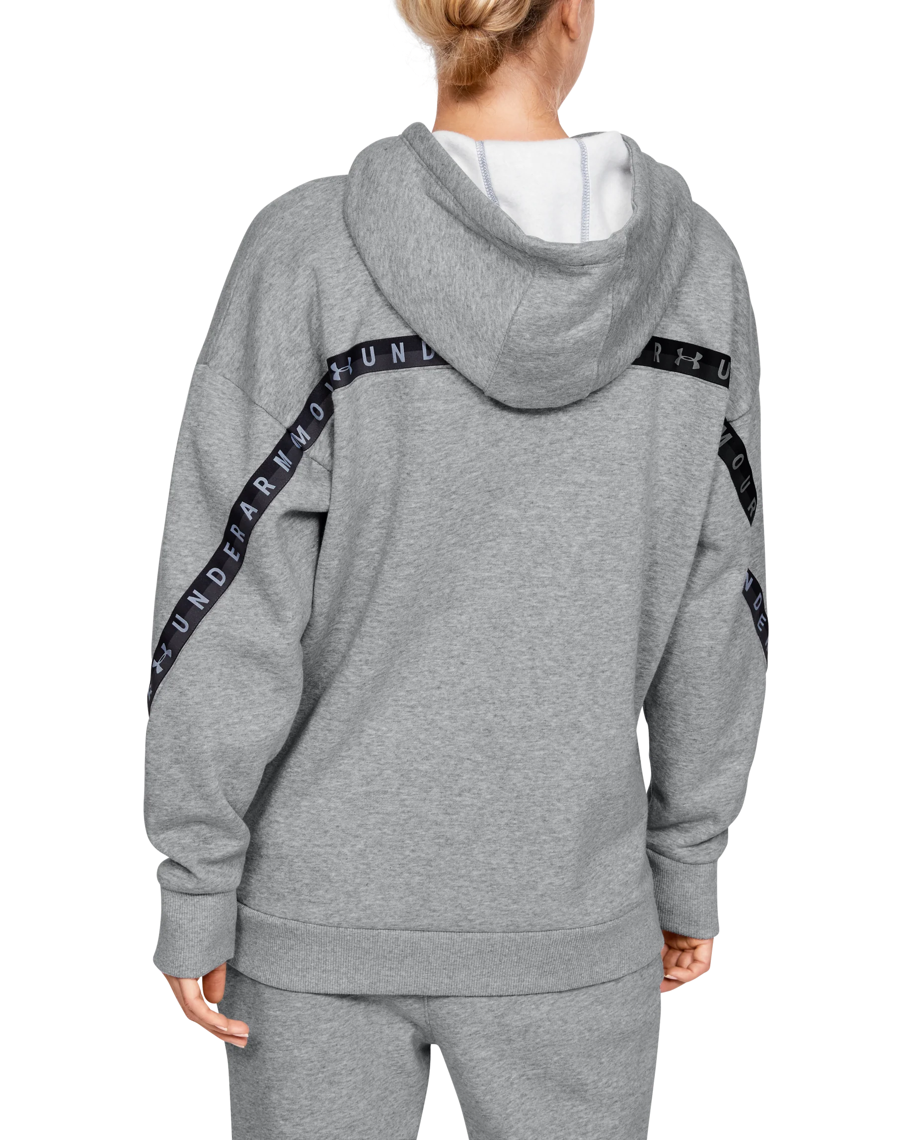 Women's UA Fleece Taped Wordmark Hoodie - Image 2