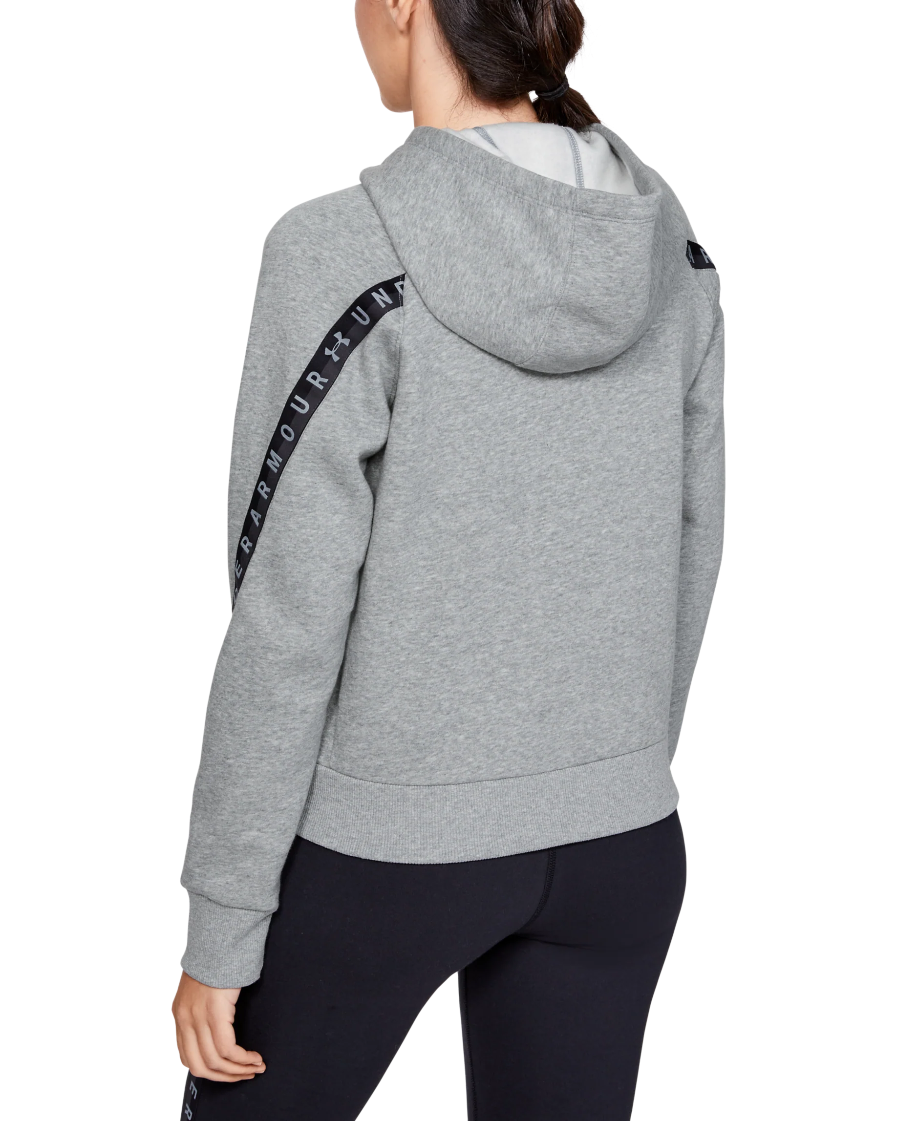 Women's UA Fleece Taped Wordmark Full Zip Hoodie - Image 2