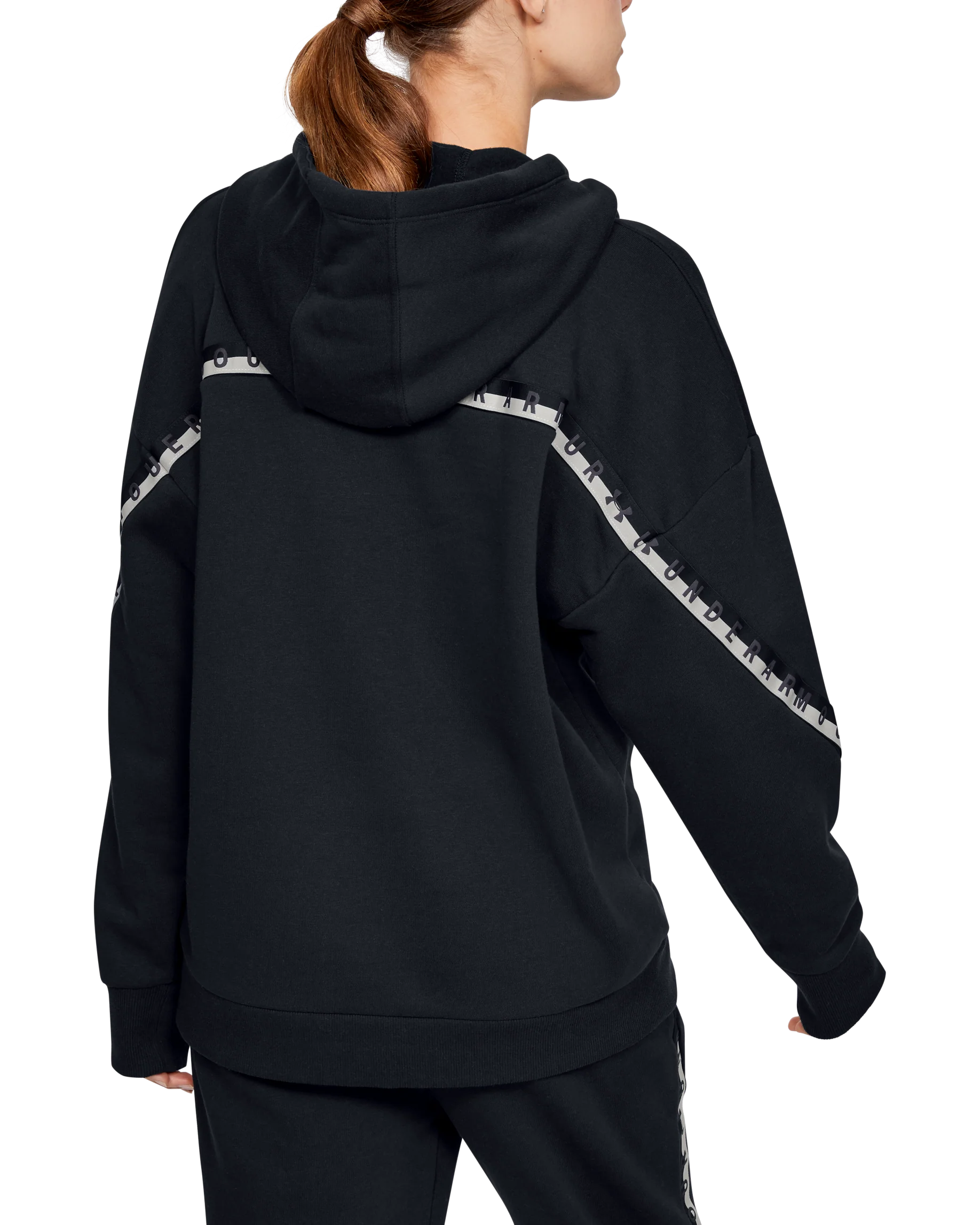 Women's UA Fleece Taped Wordmark Hoodie - Image 2