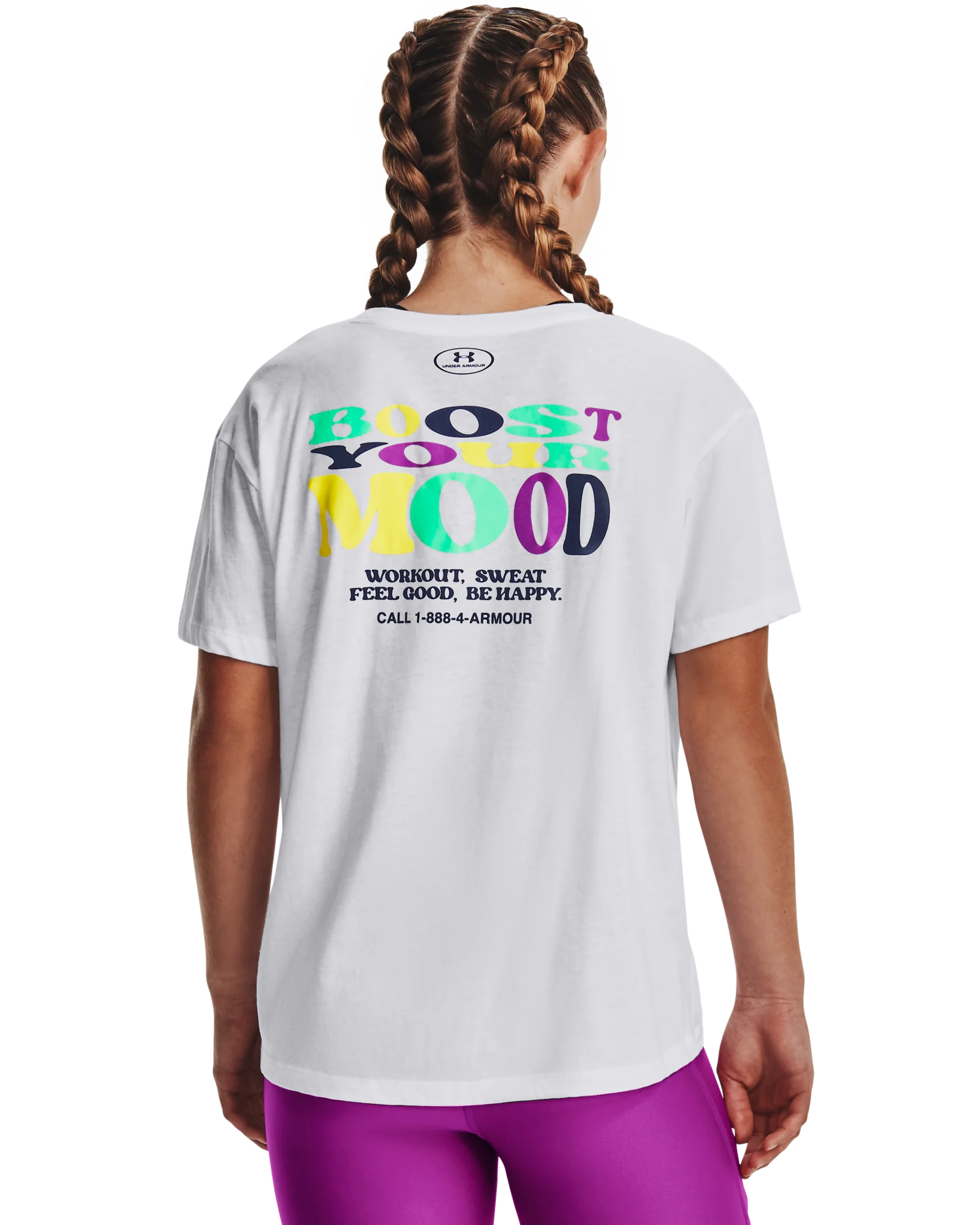 Women's UA Front Of Class Boost Your Mood Short Sleeve - Image 2