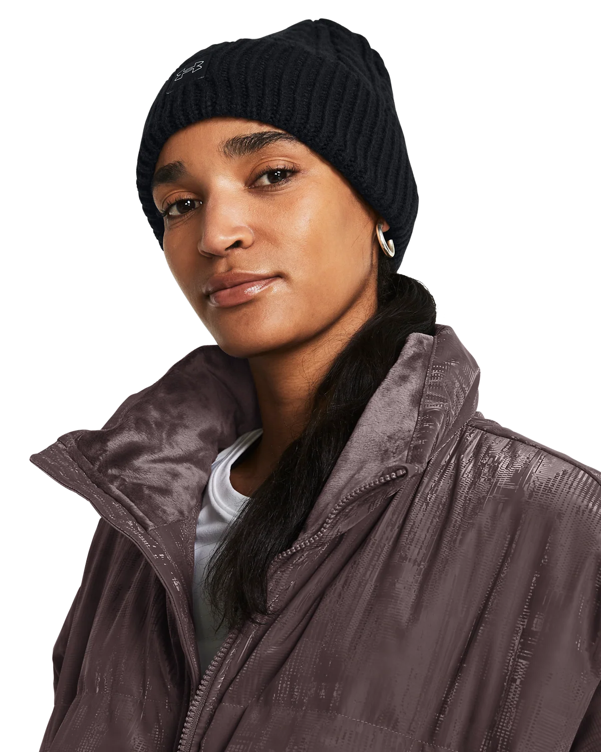 Women's UA Halftime Cable Knit Beanie - Image 3