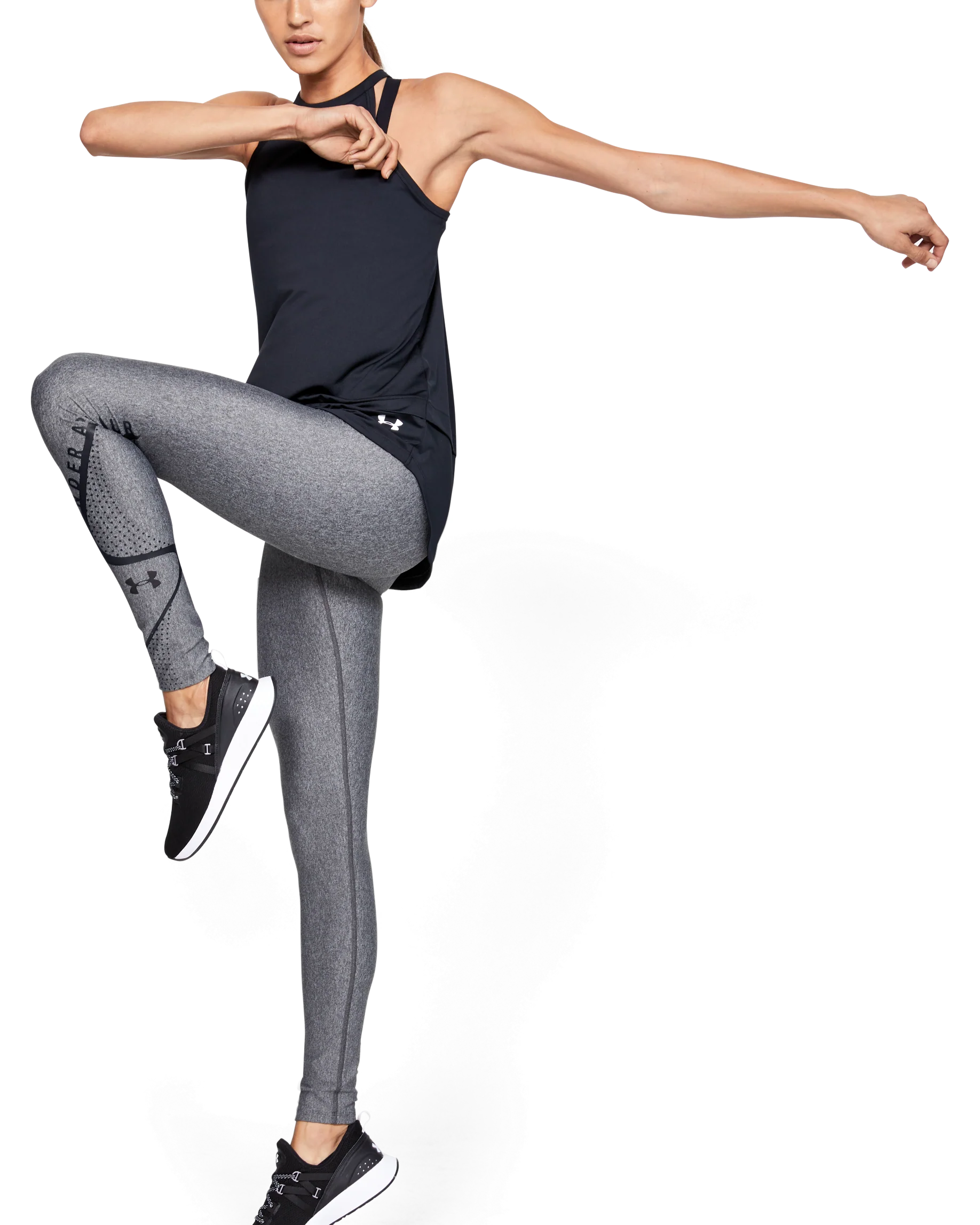 Women's HeatGear® Armour Graphic Swerve Wordmark Leggings - Image 5