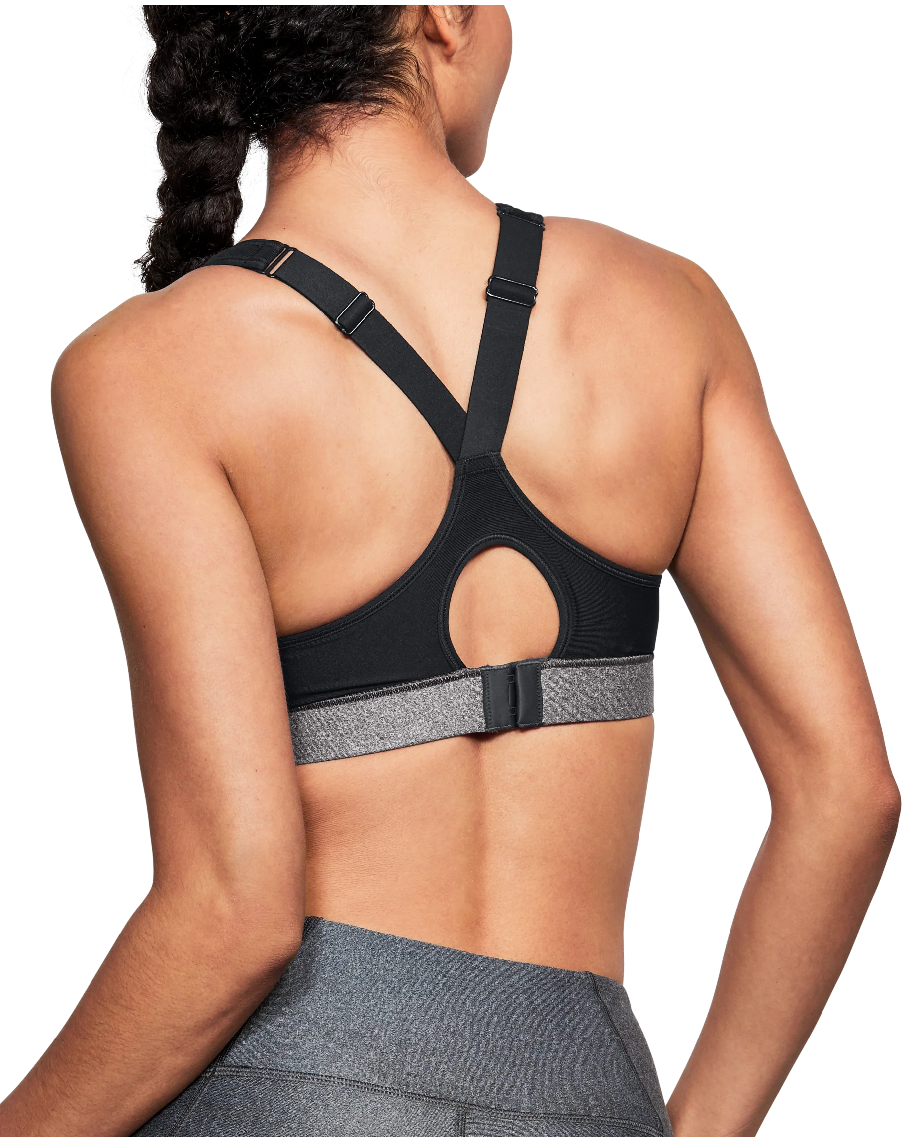 Women's UA HeatGear® Armour High Heathered Support Sports Bra - Image 2