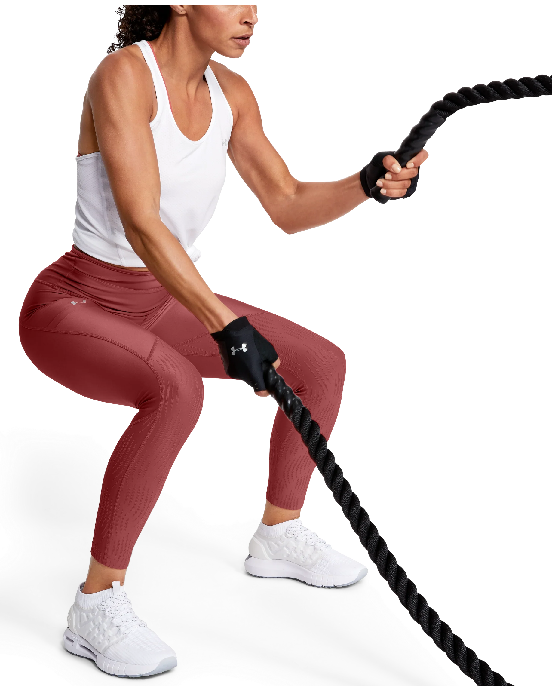 Women's UA HeatGear® Armour Jacquard Ankle Crop - Image 3