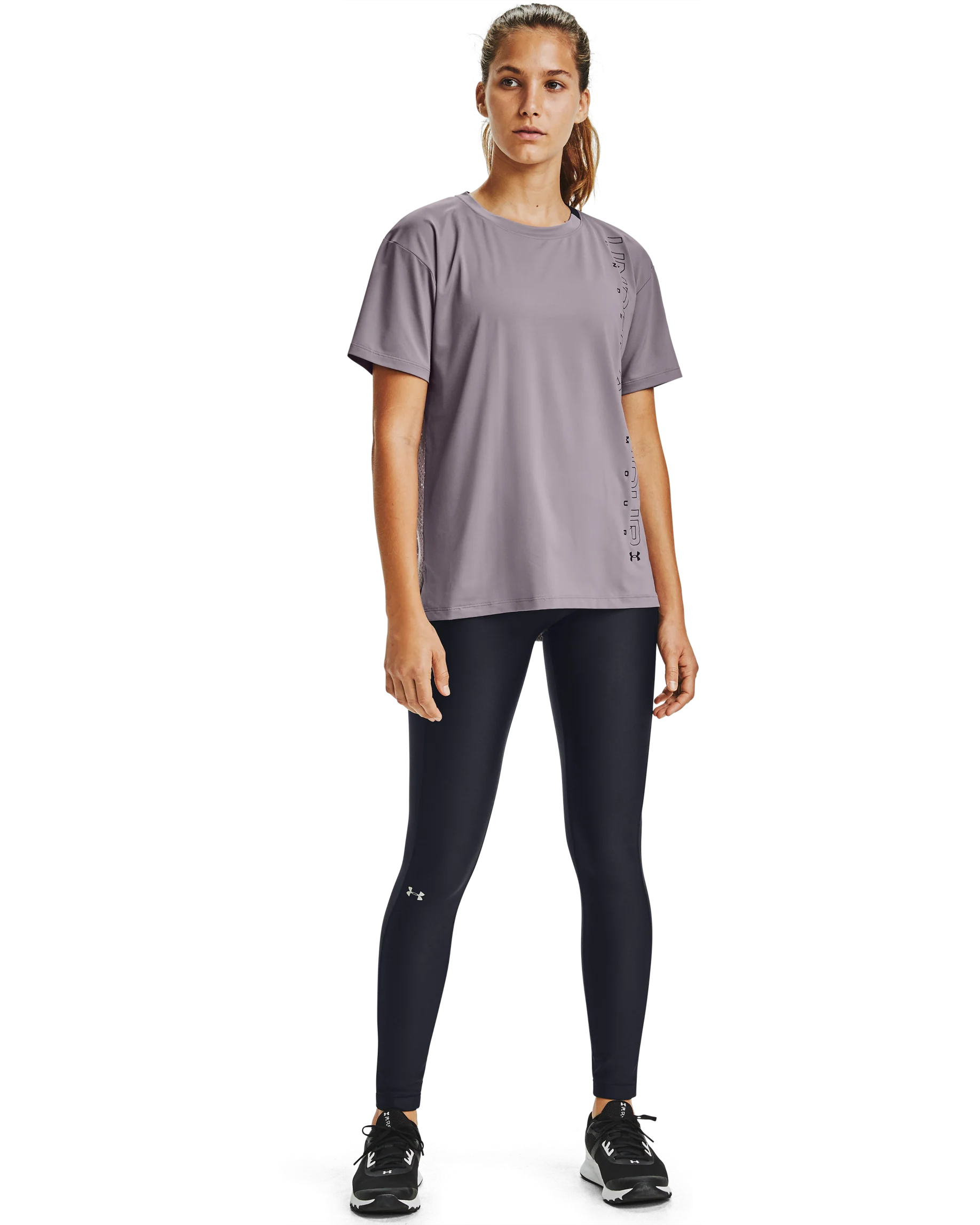 Women's UA HeatGear® Armour Sport Graphic Short Sleeve Shirt - Image 3