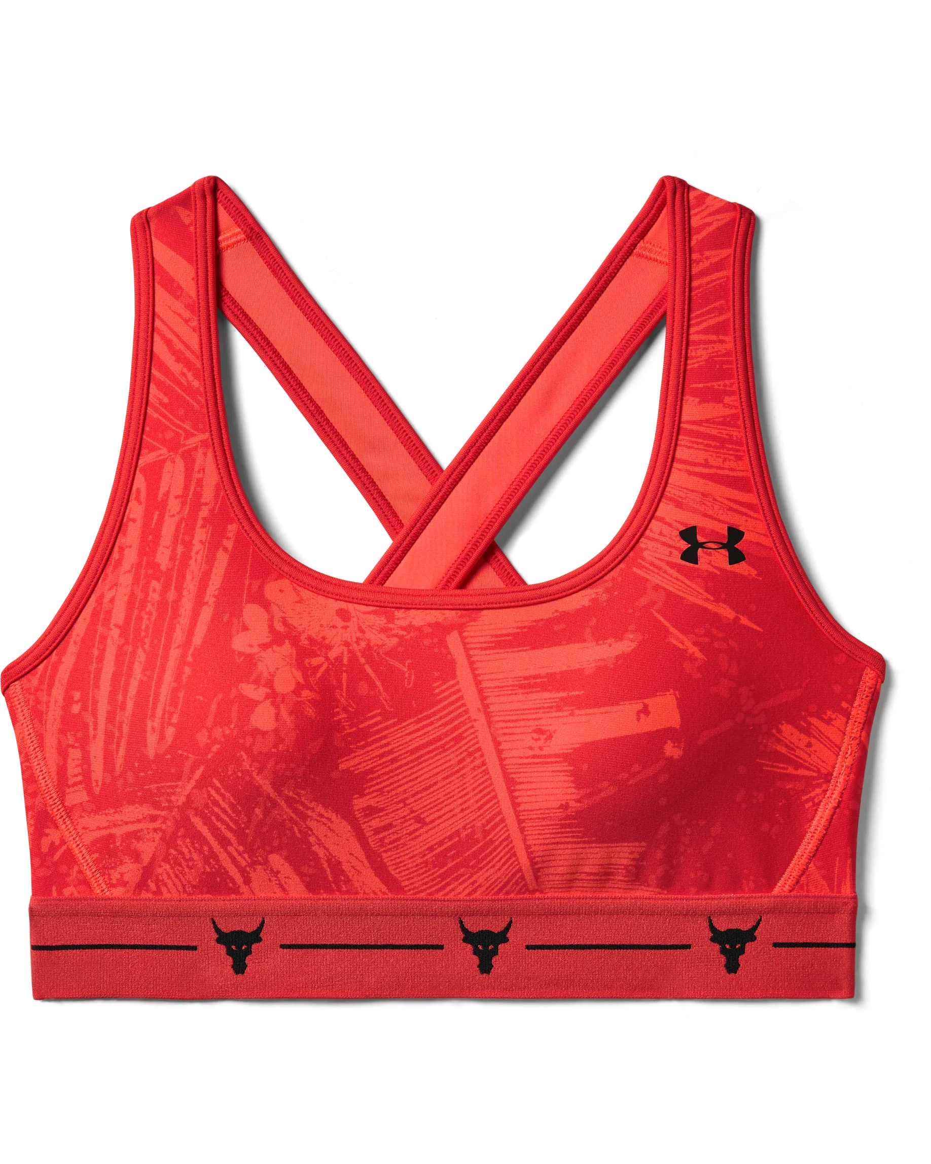 Women's Project Rock Armour Mid Crossback Printed Sports Bra - Image 10