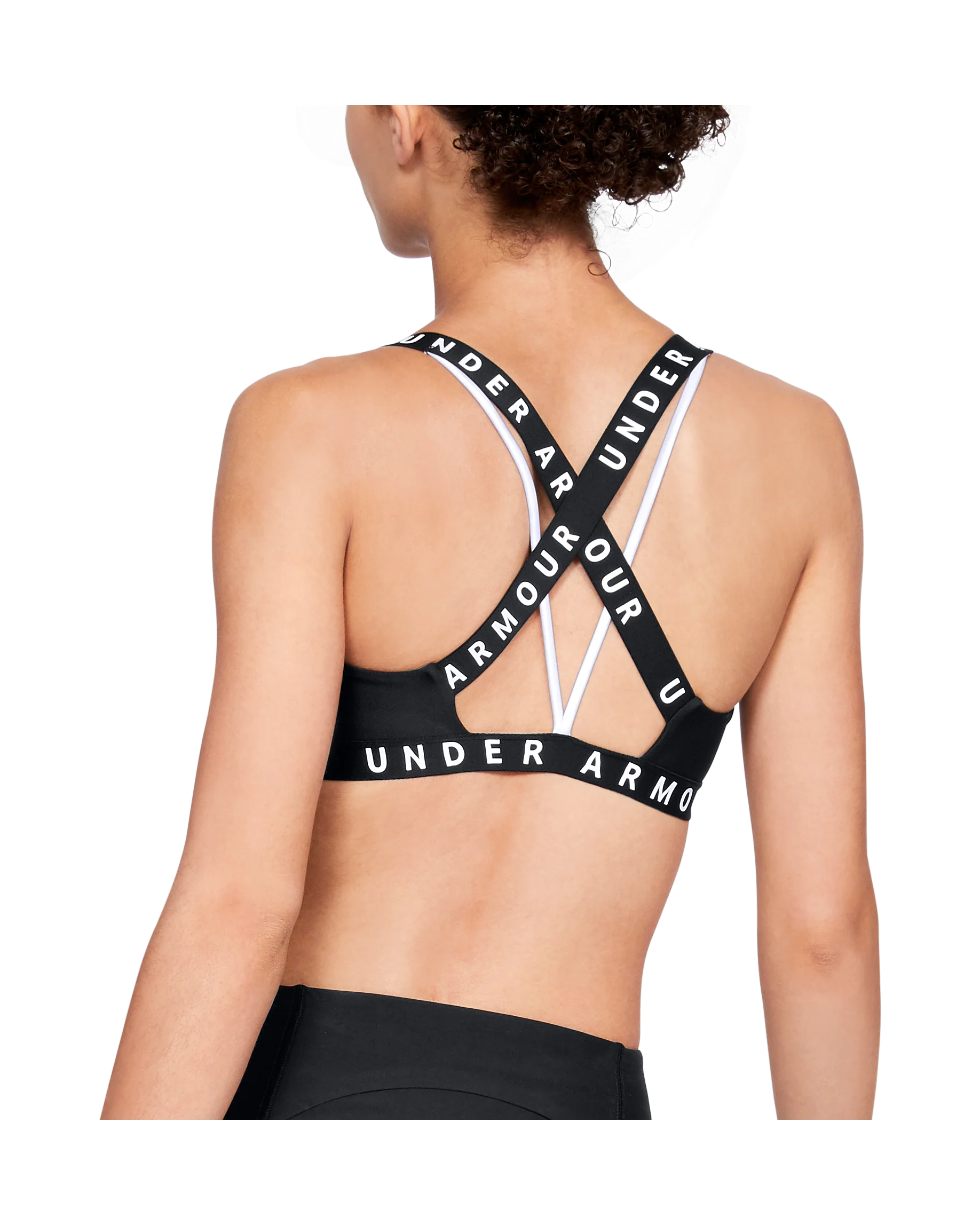 Womens UA Wordmark Strappy Sportlette - Image 2