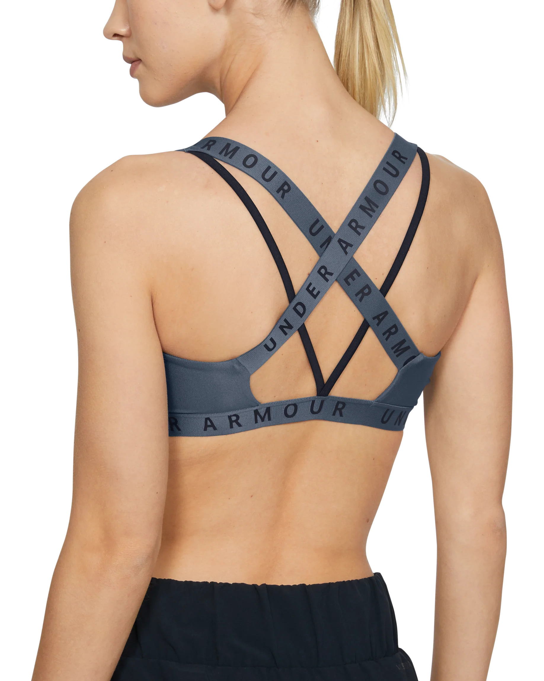 Womens UA Wordmark Strappy Sportlette - Image 2