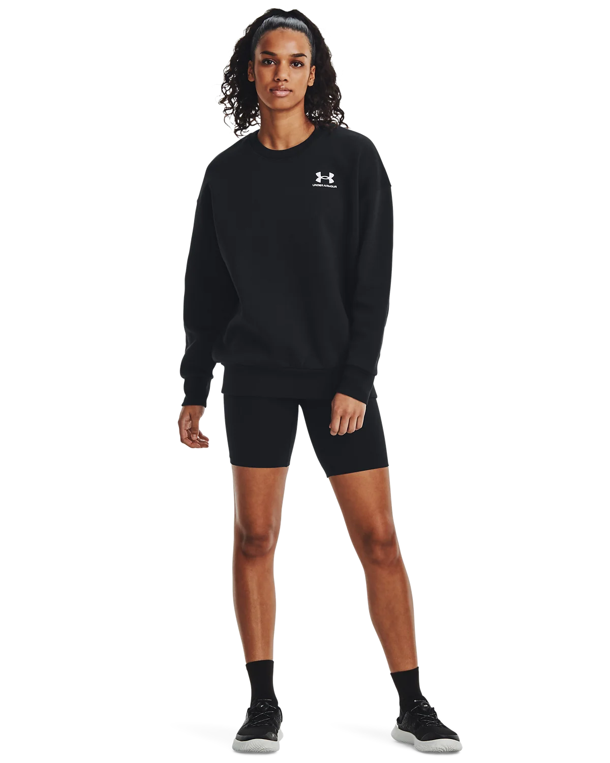 Women's UA Icon Fleece Oversized Crew - Image 3