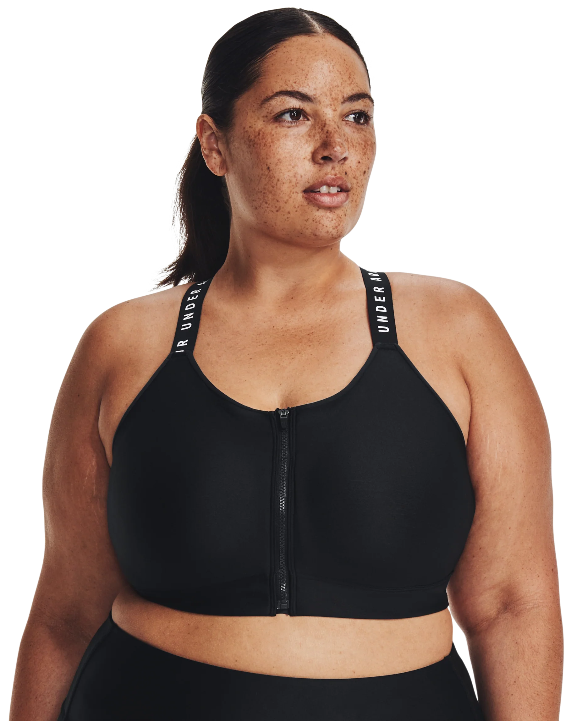 Women's UA Infinity High Zip Sports Bra - Image 15