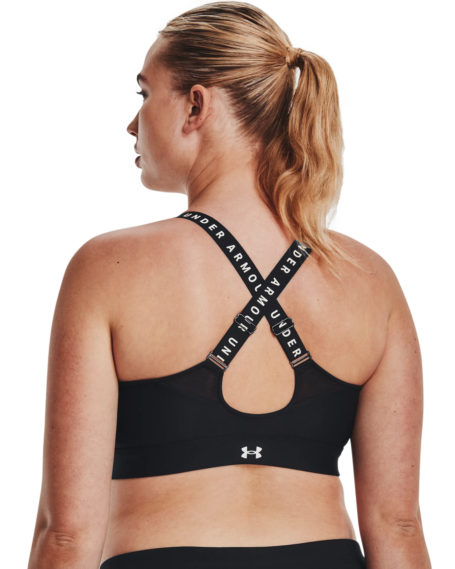 Women's UA Infinity High Zip Sports Bra - Image 7
